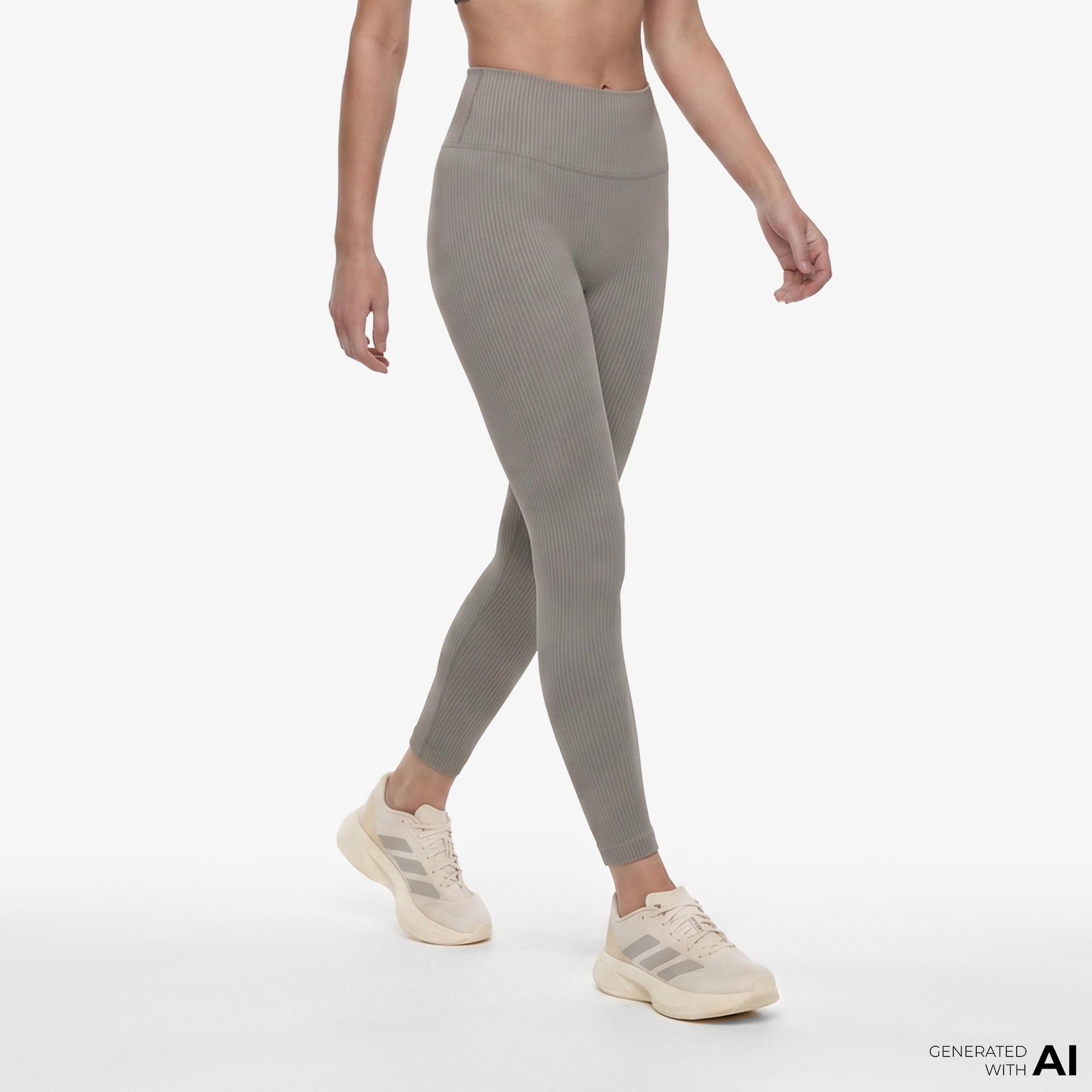 adidas All Me Rib 7/8 Kadın Bej Antrenman Taytı