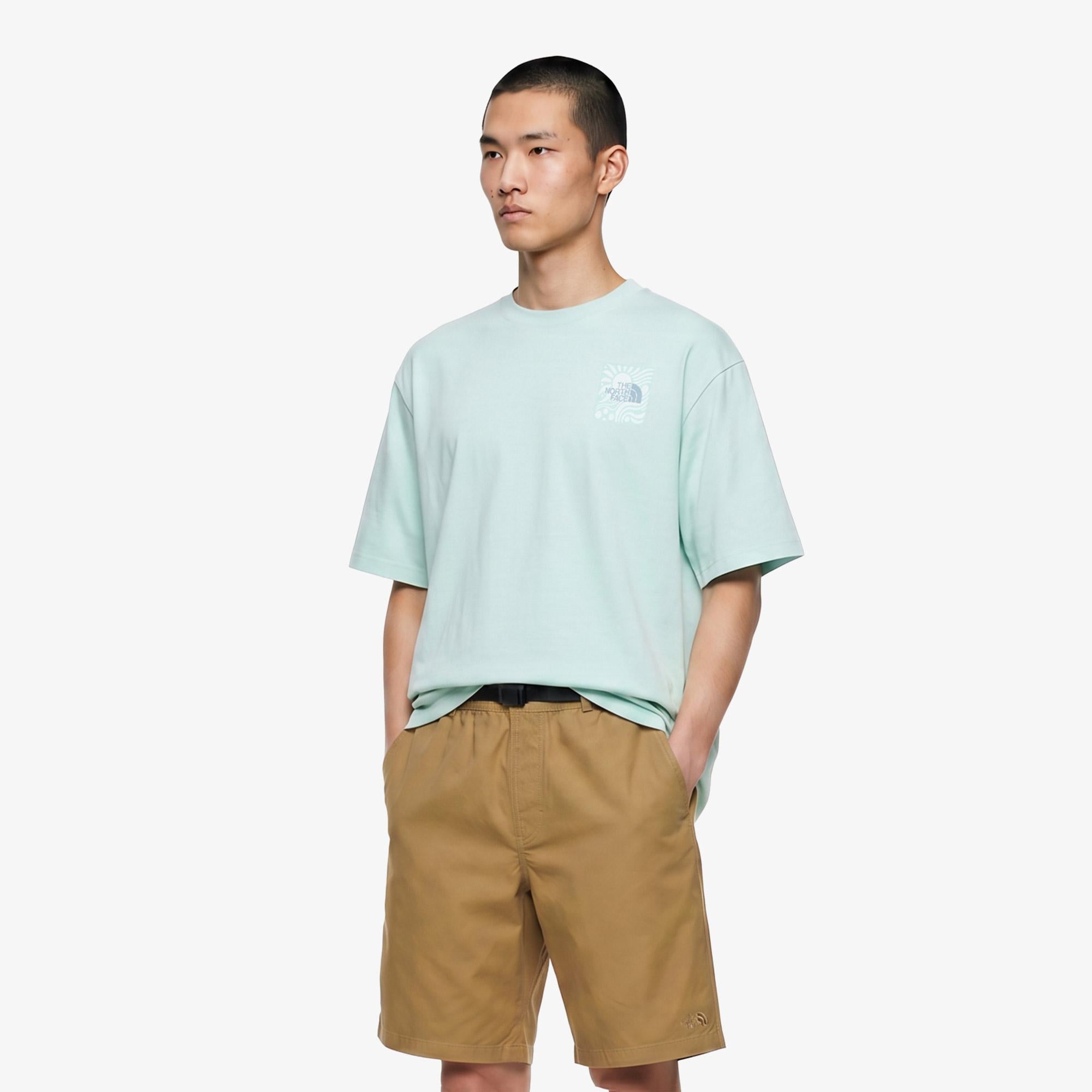 The North Face Sun Oversize Erkek Mavi T-Shirt