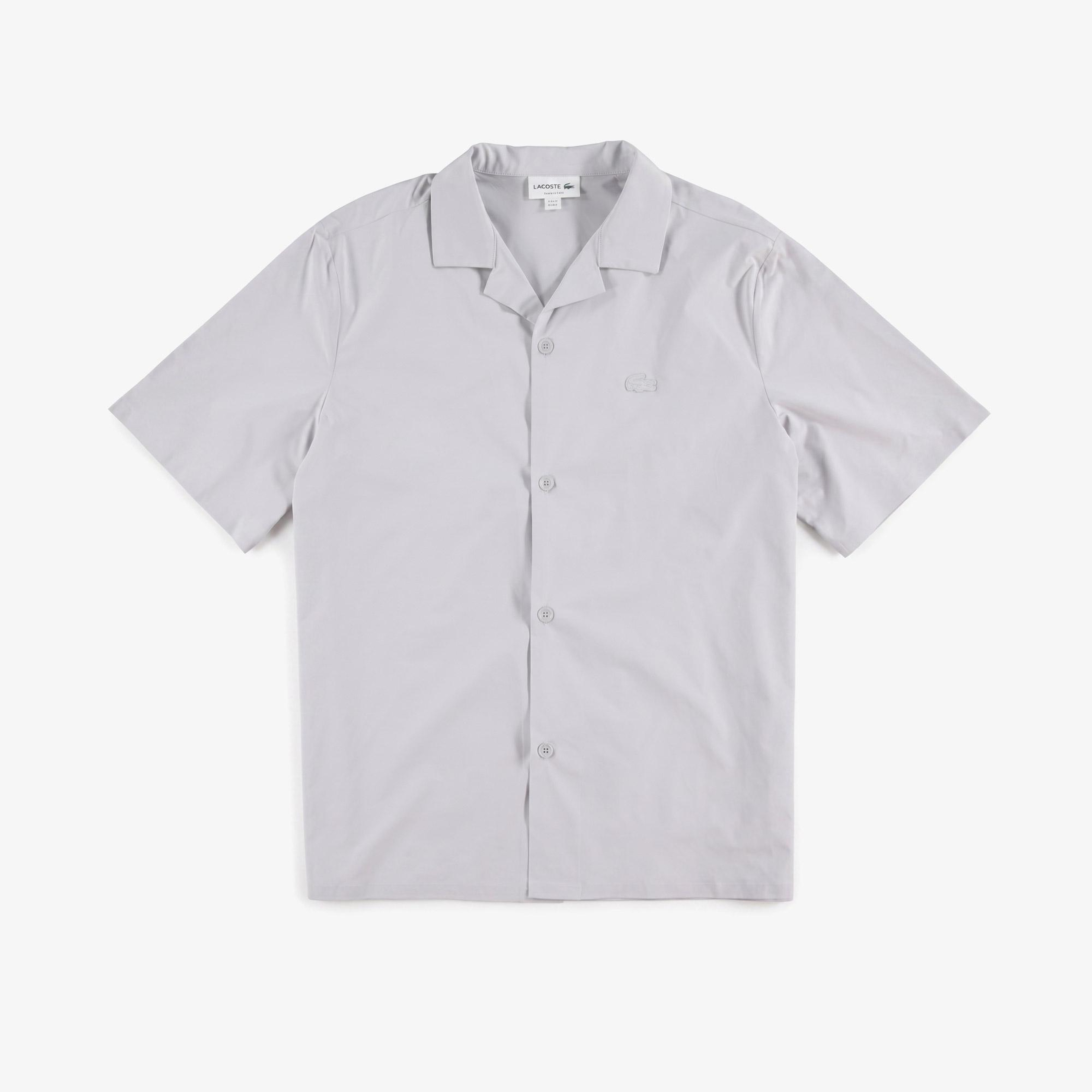 Erkek Relaxed Fit Kısa Kollu Gri Gömlek