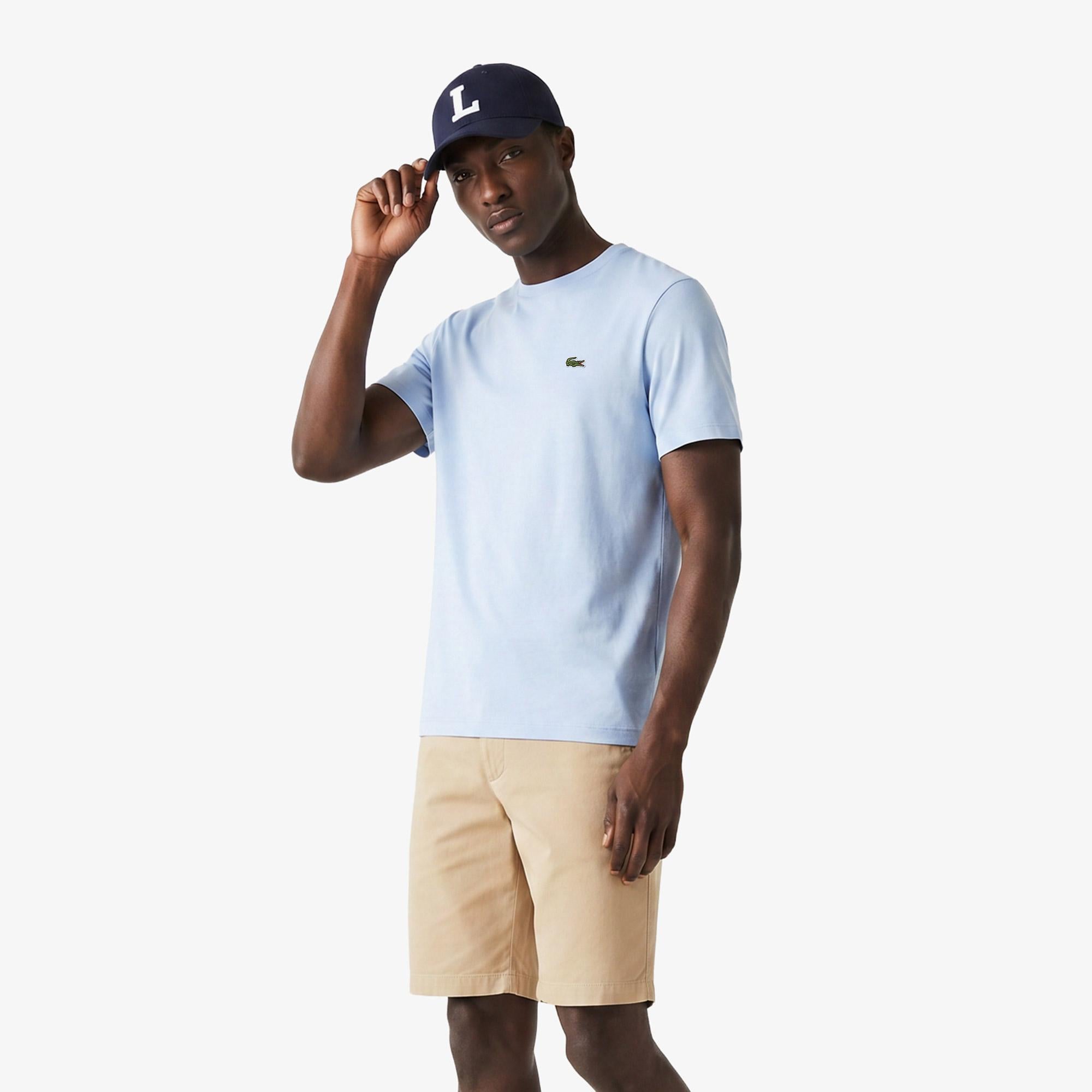 Erkek Regular Fit Bisiklet Yaka Mavi T-Shirt