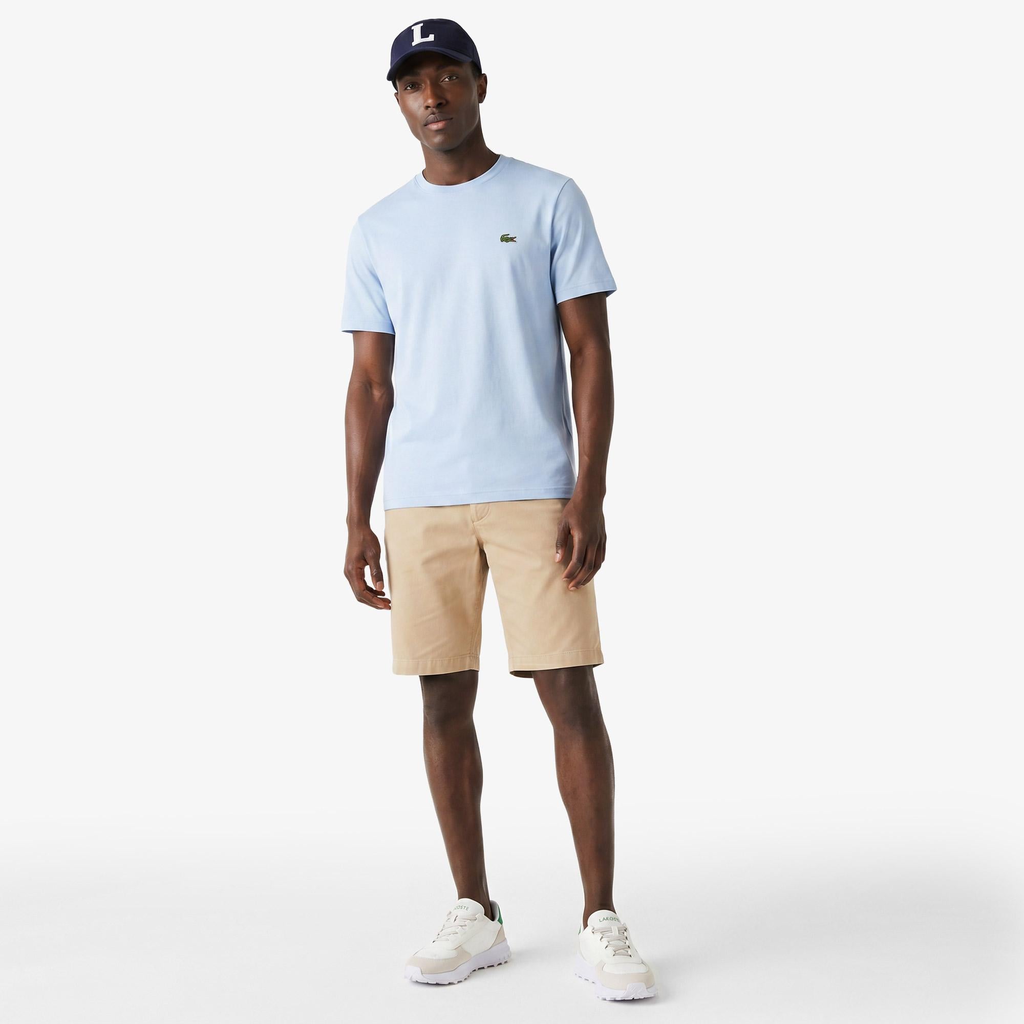Erkek Regular Fit Bisiklet Yaka Mavi T-Shirt