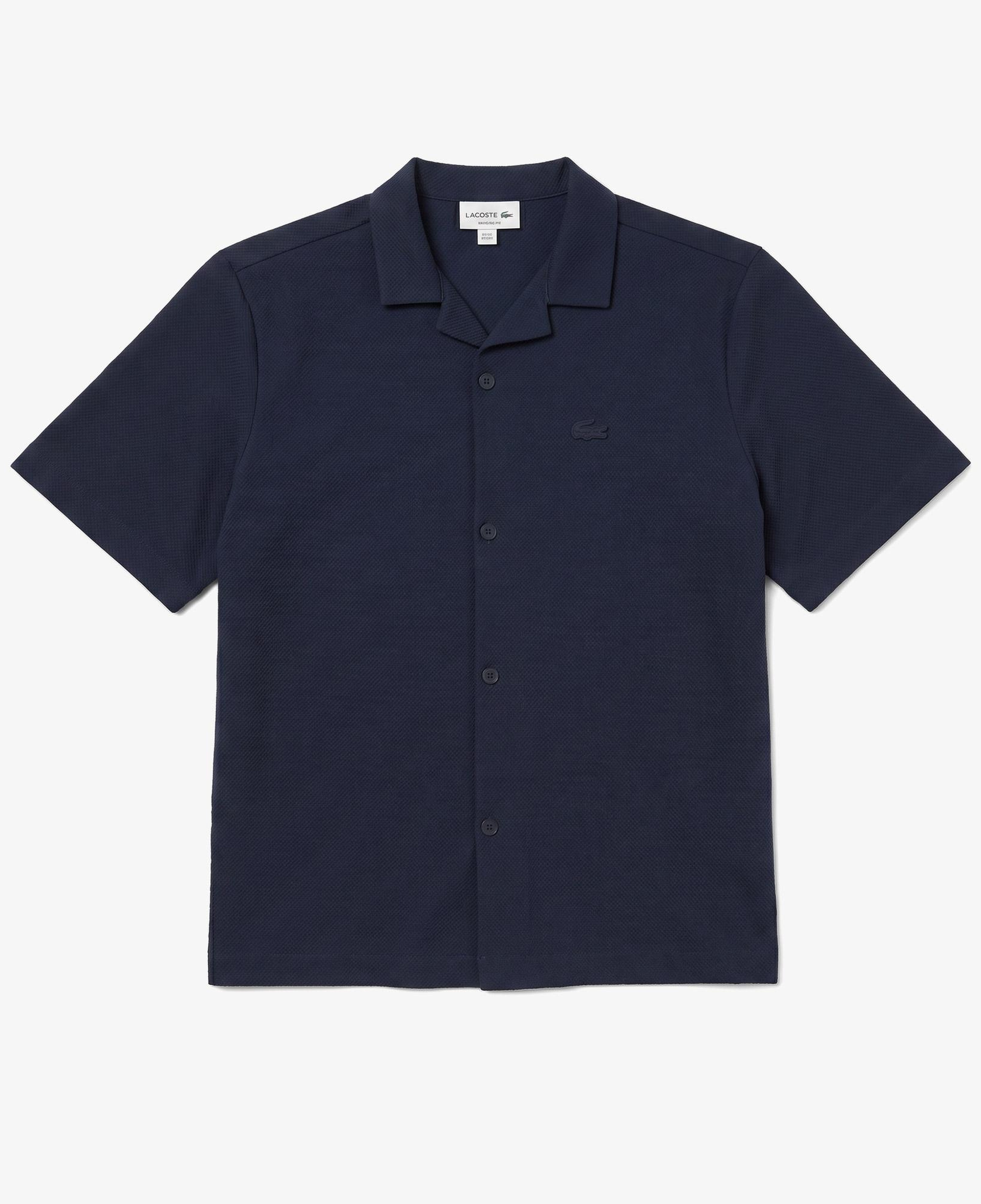 Erkek Relaxed Fit Kısa Kollu Lacivert Gömlek