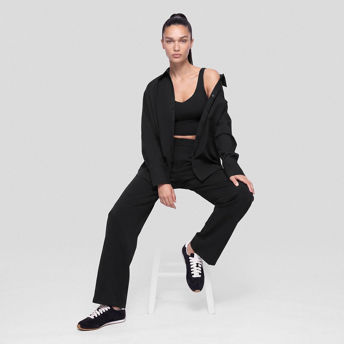 Amara Kadın Wide Leg Pantolon Siyah