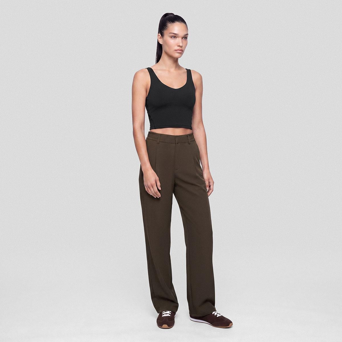 Amara Kadın Wide Leg Pantolon Kahverengi