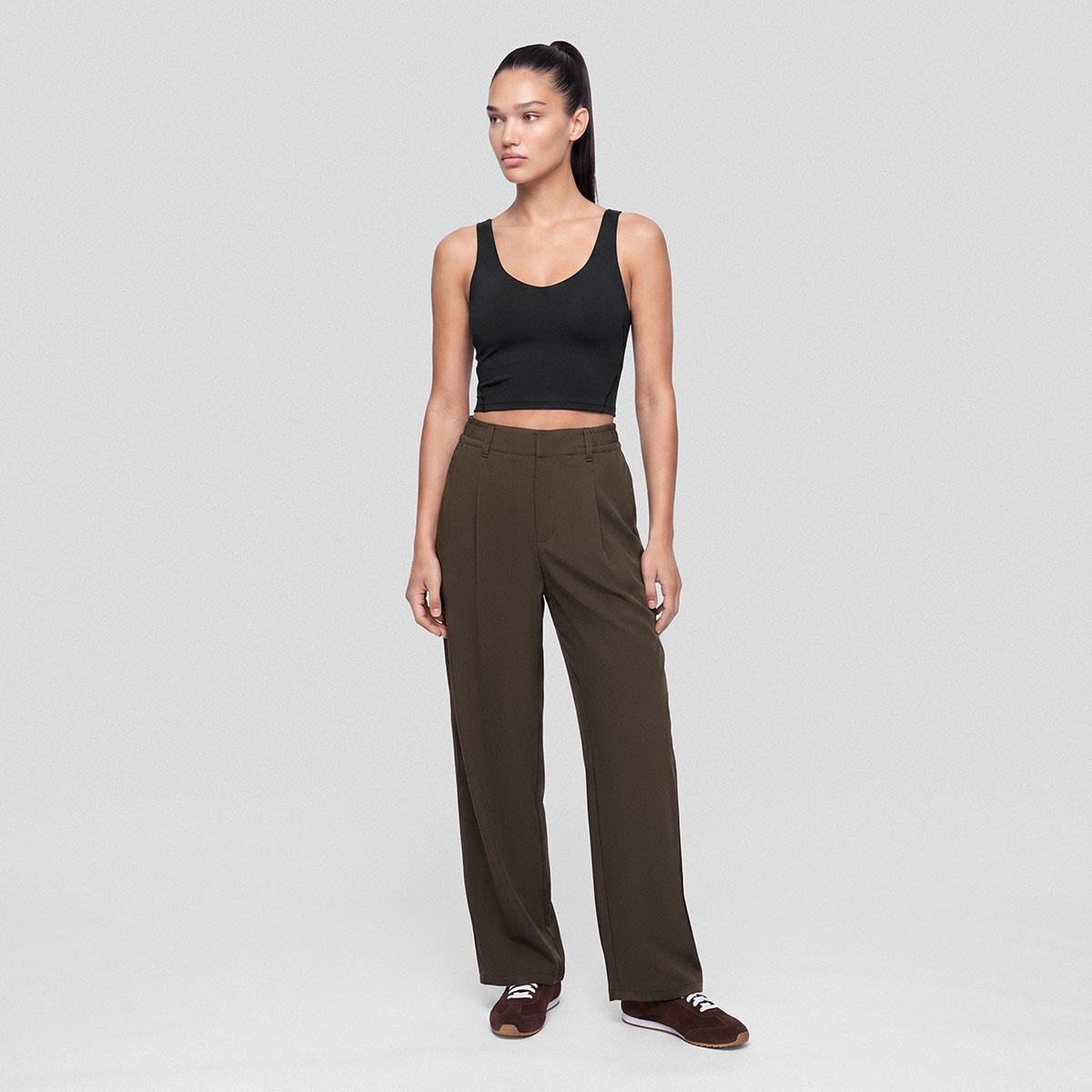 Amara Kadın Wide Leg Pantolon Kahverengi