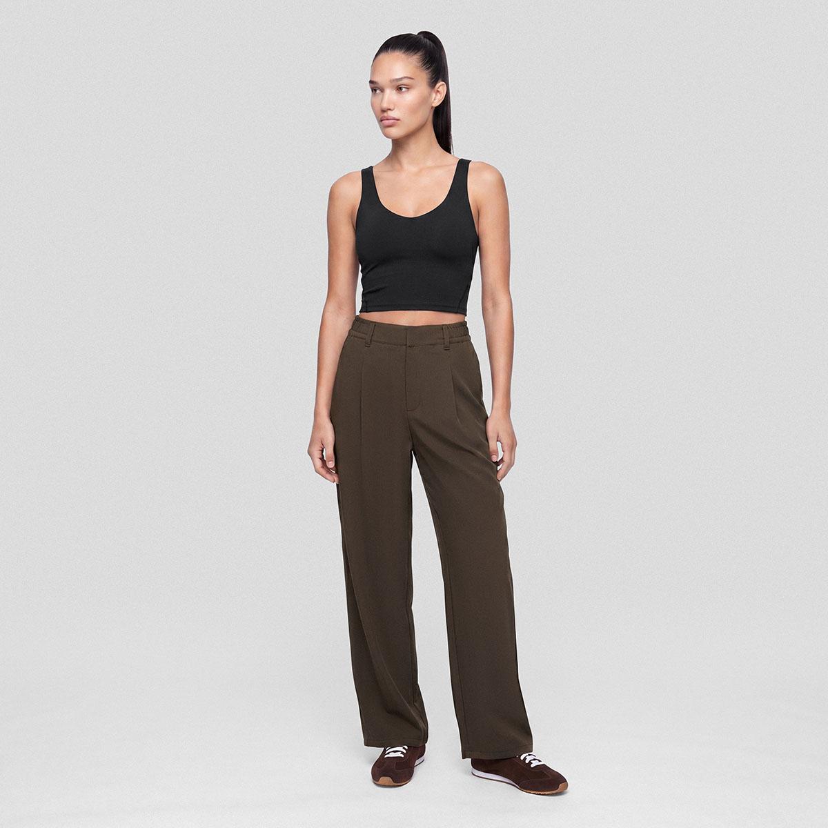 Amara Kadın Wide Leg Pantolon Kahverengi