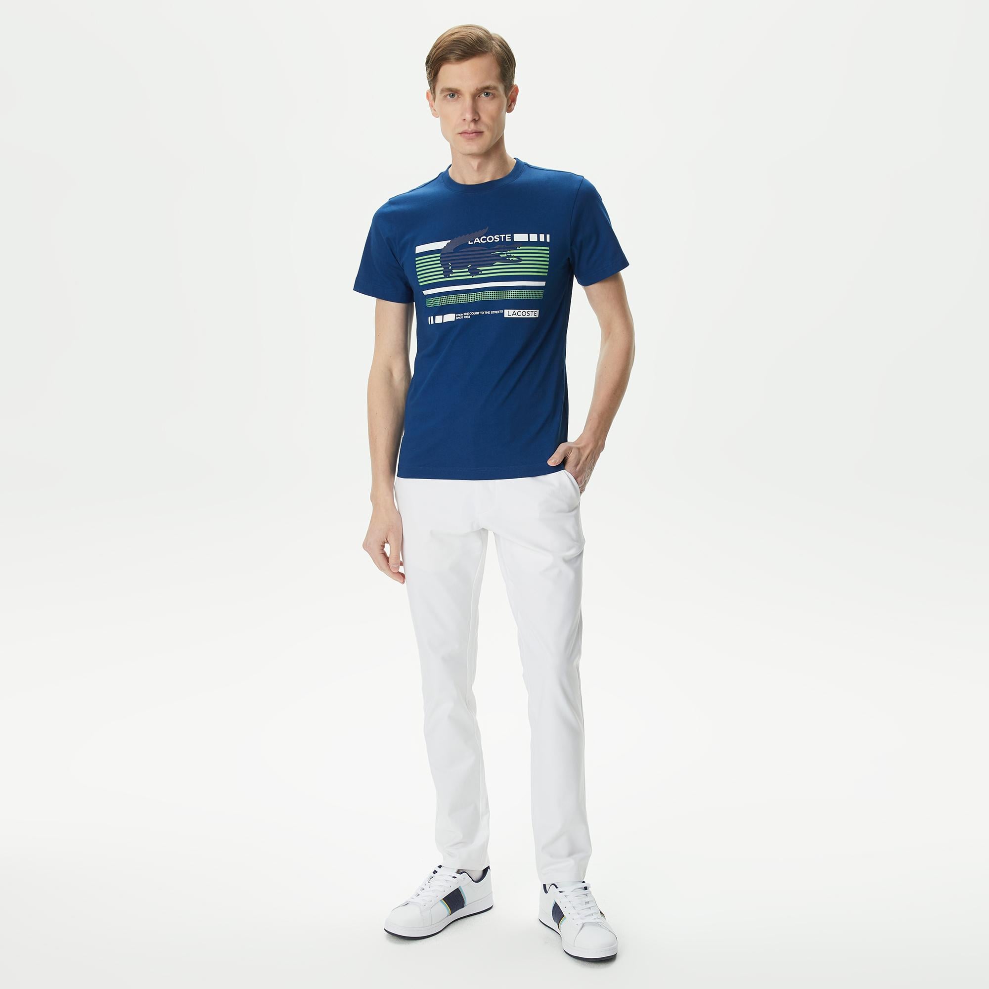 Erkek Slim Fit Beyaz Pantolon