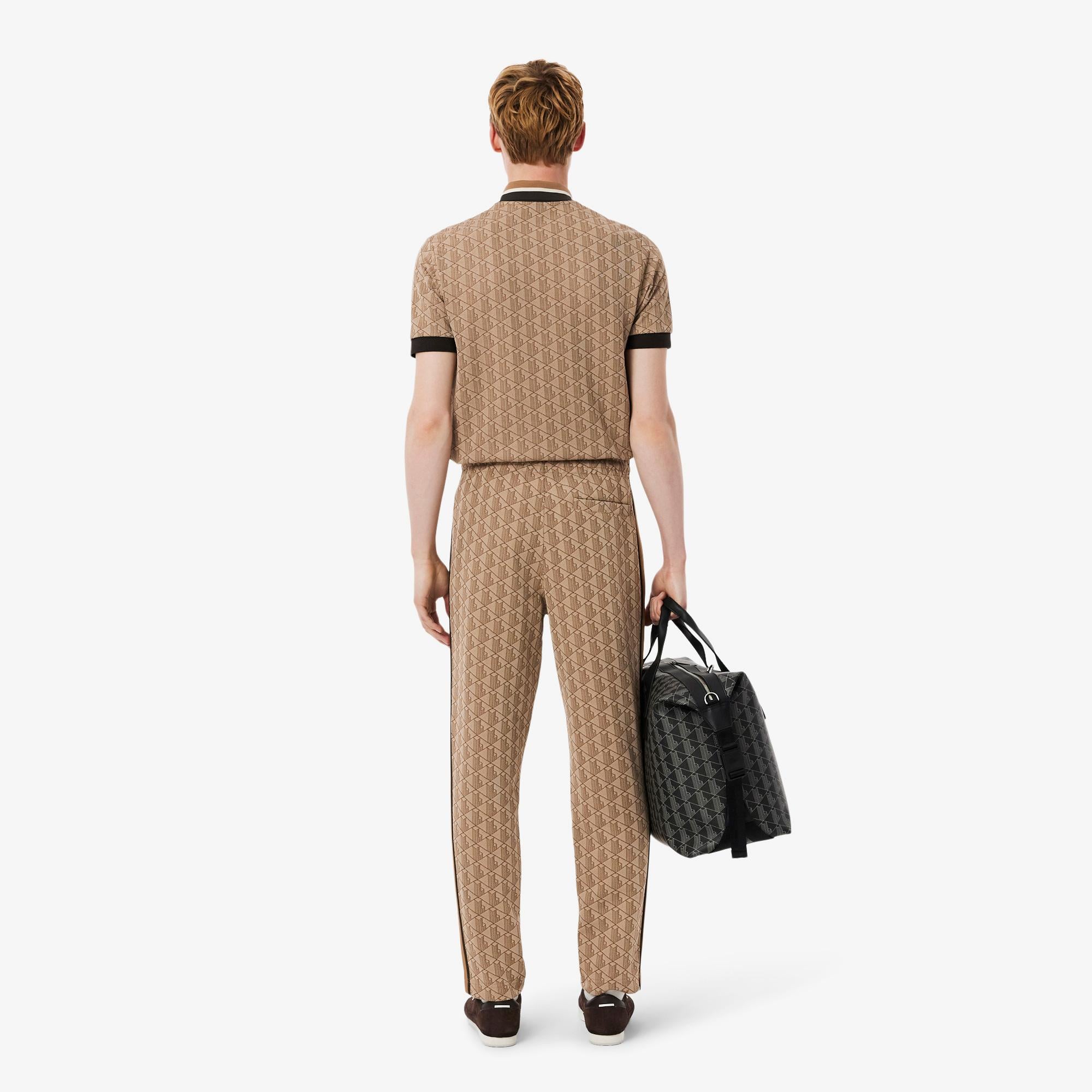 Paris Erkek Regular Fit Monogram Açık Kahverengi Eşofman Altı