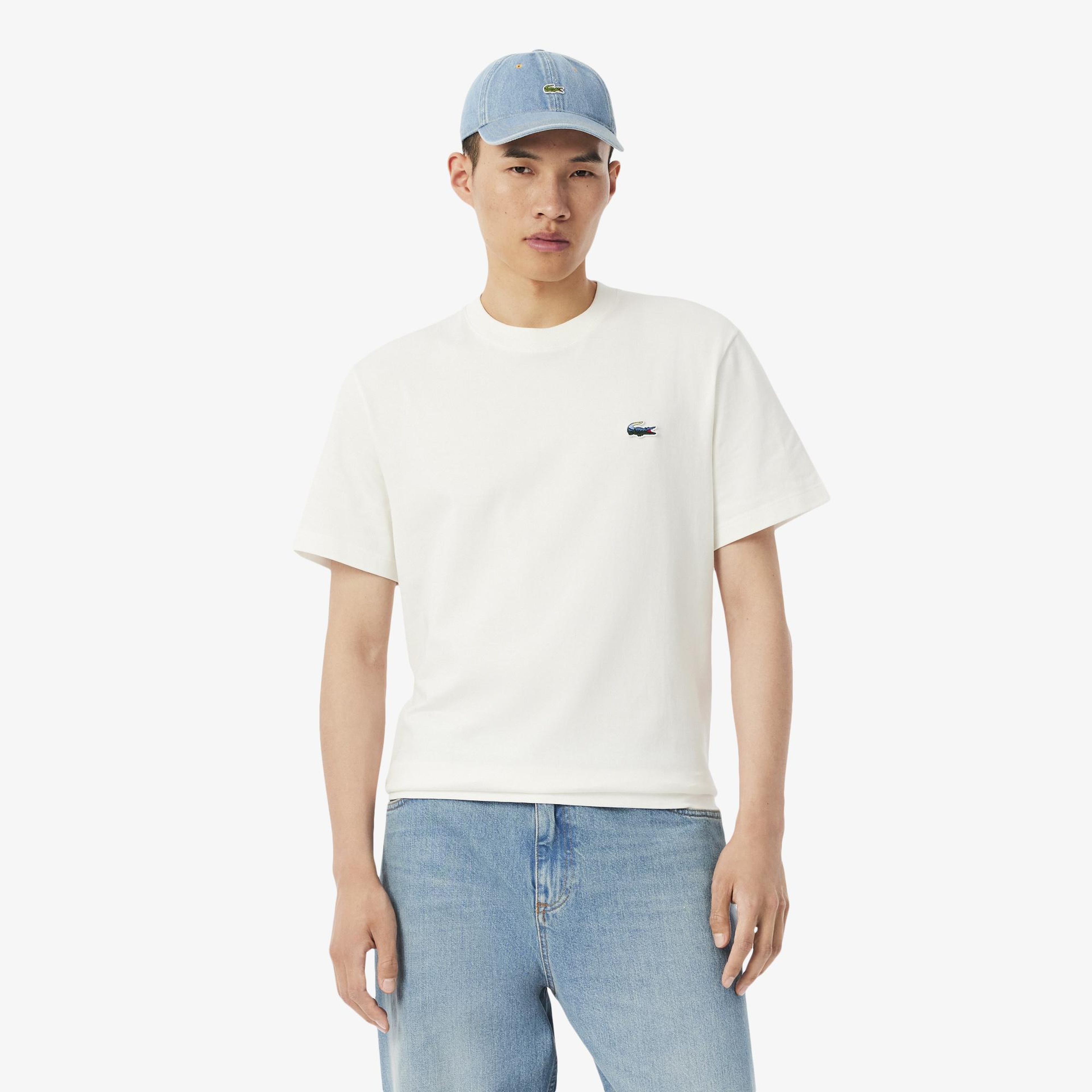 Erkek Classic Fit Bisiklet Yaka Beyaz T-Shirt