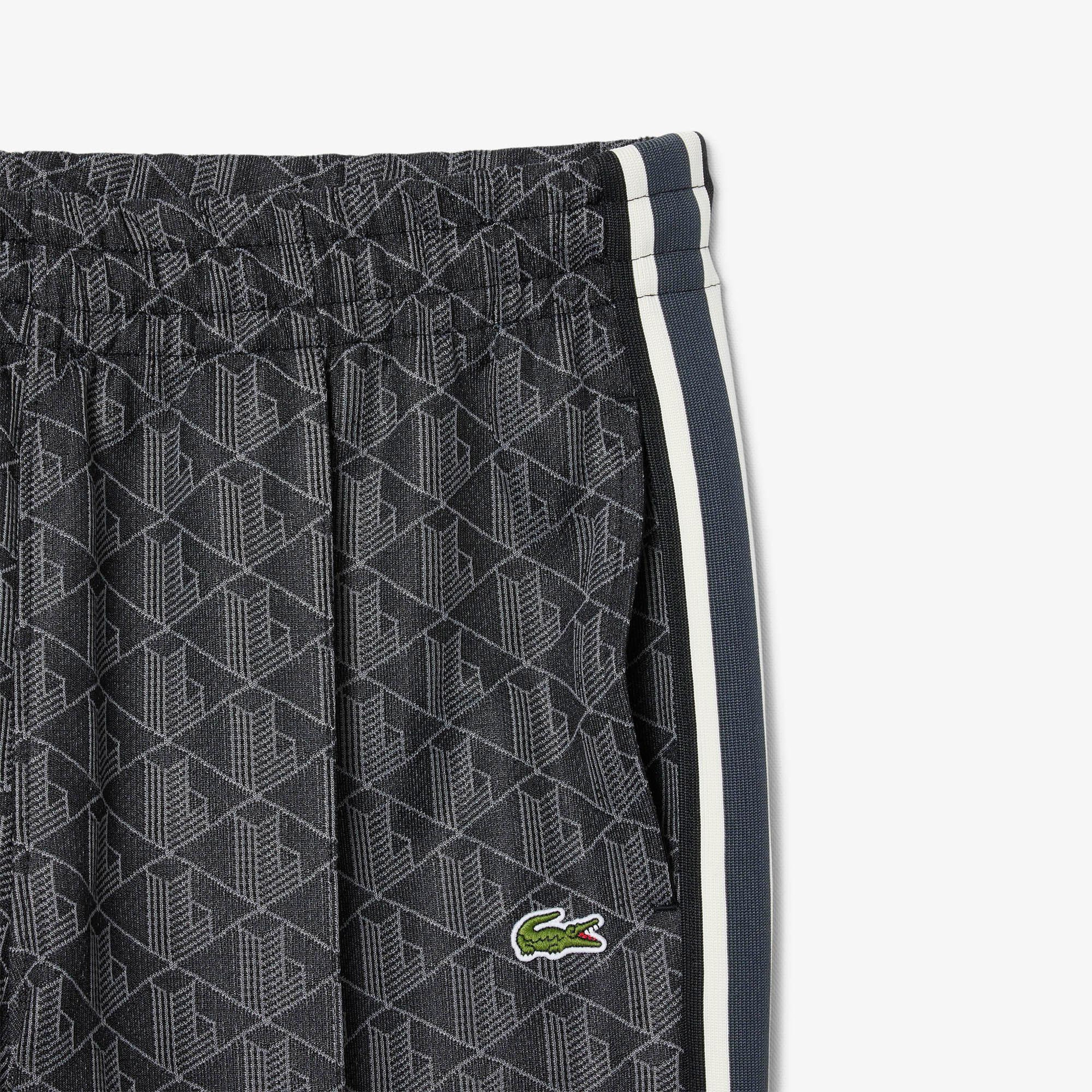 Paris Erkek Regular Fit Monogram Siyah Eşofman Altı