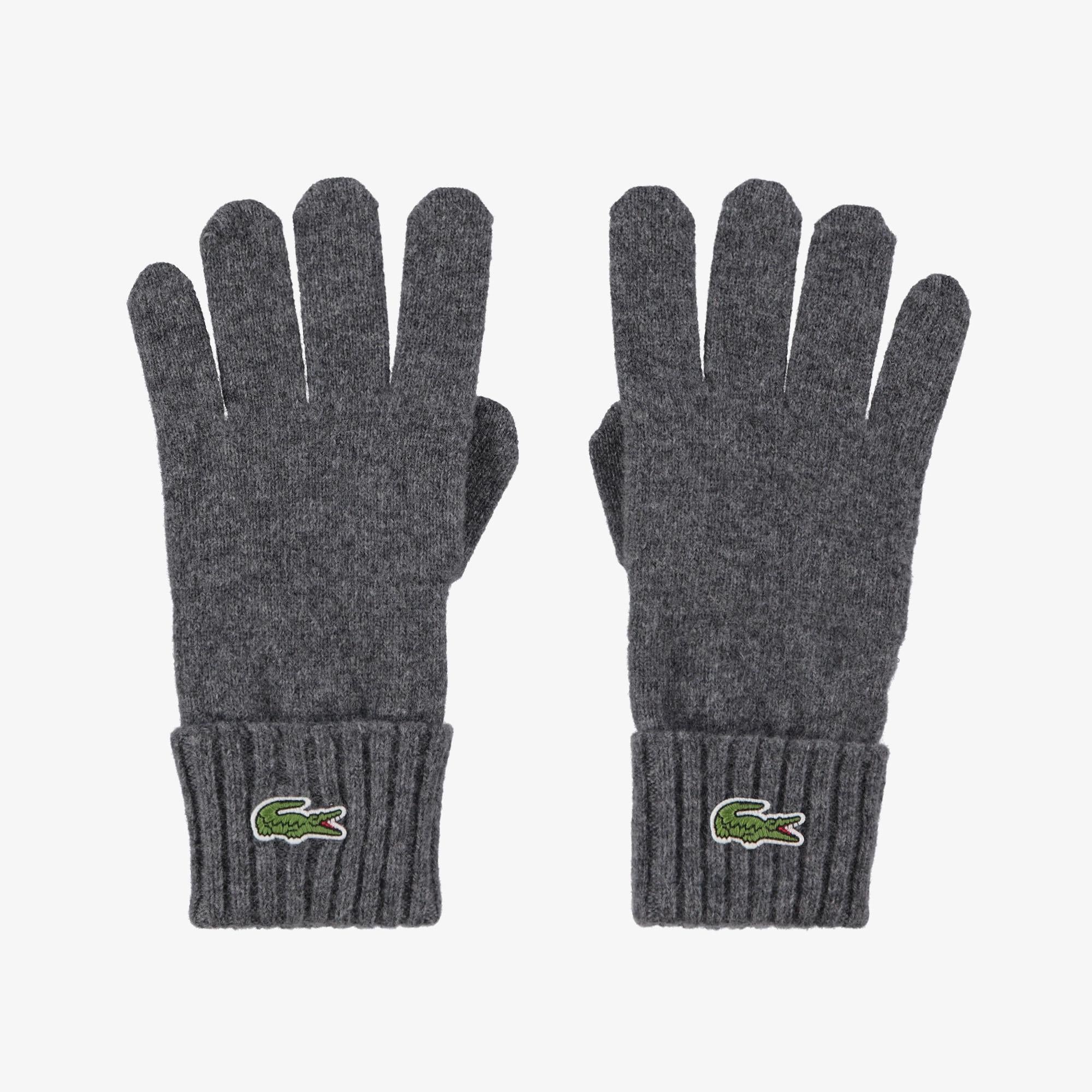 Unisex Renk Bloklu Koyu Gri Eldiven