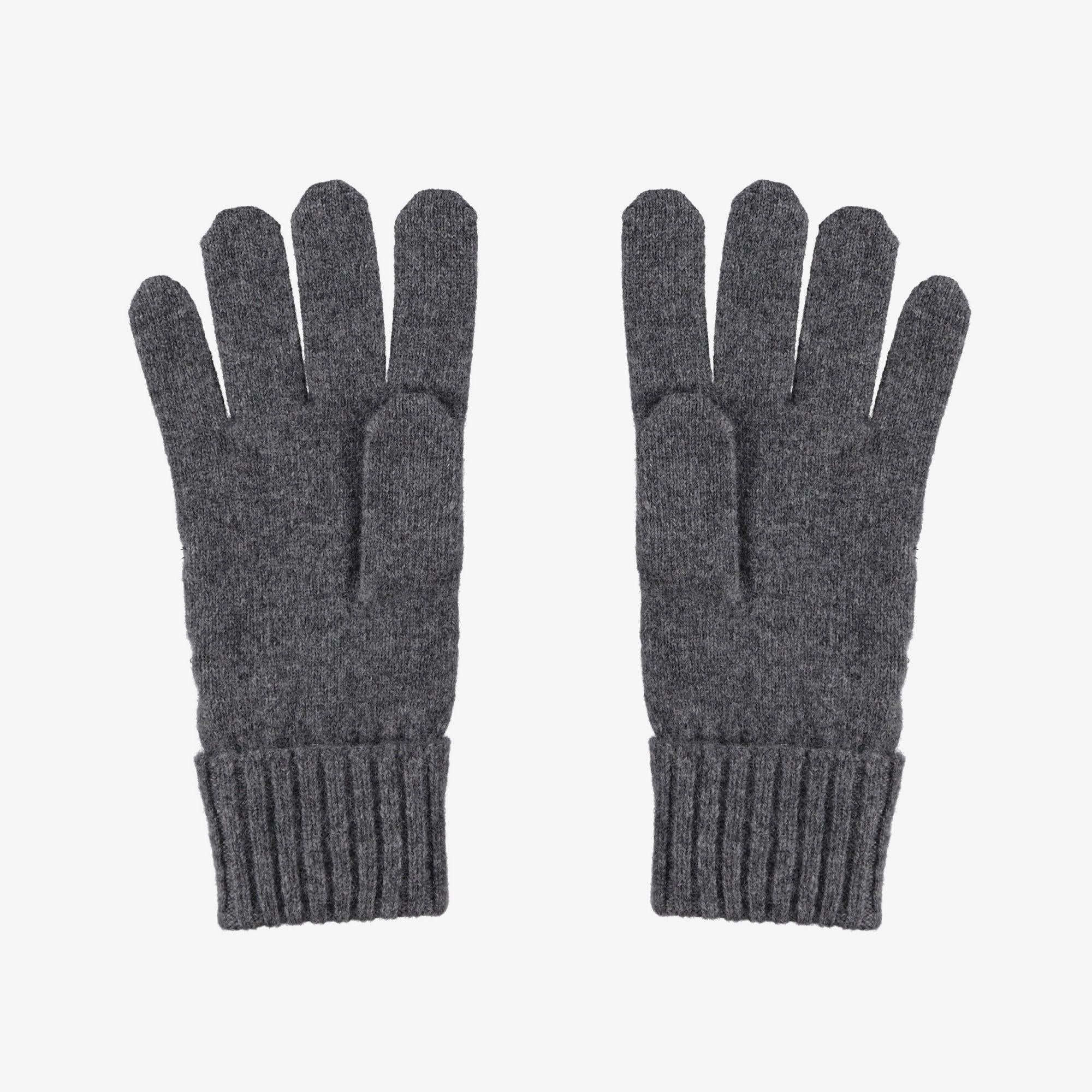 Unisex Renk Bloklu Koyu Gri Eldiven