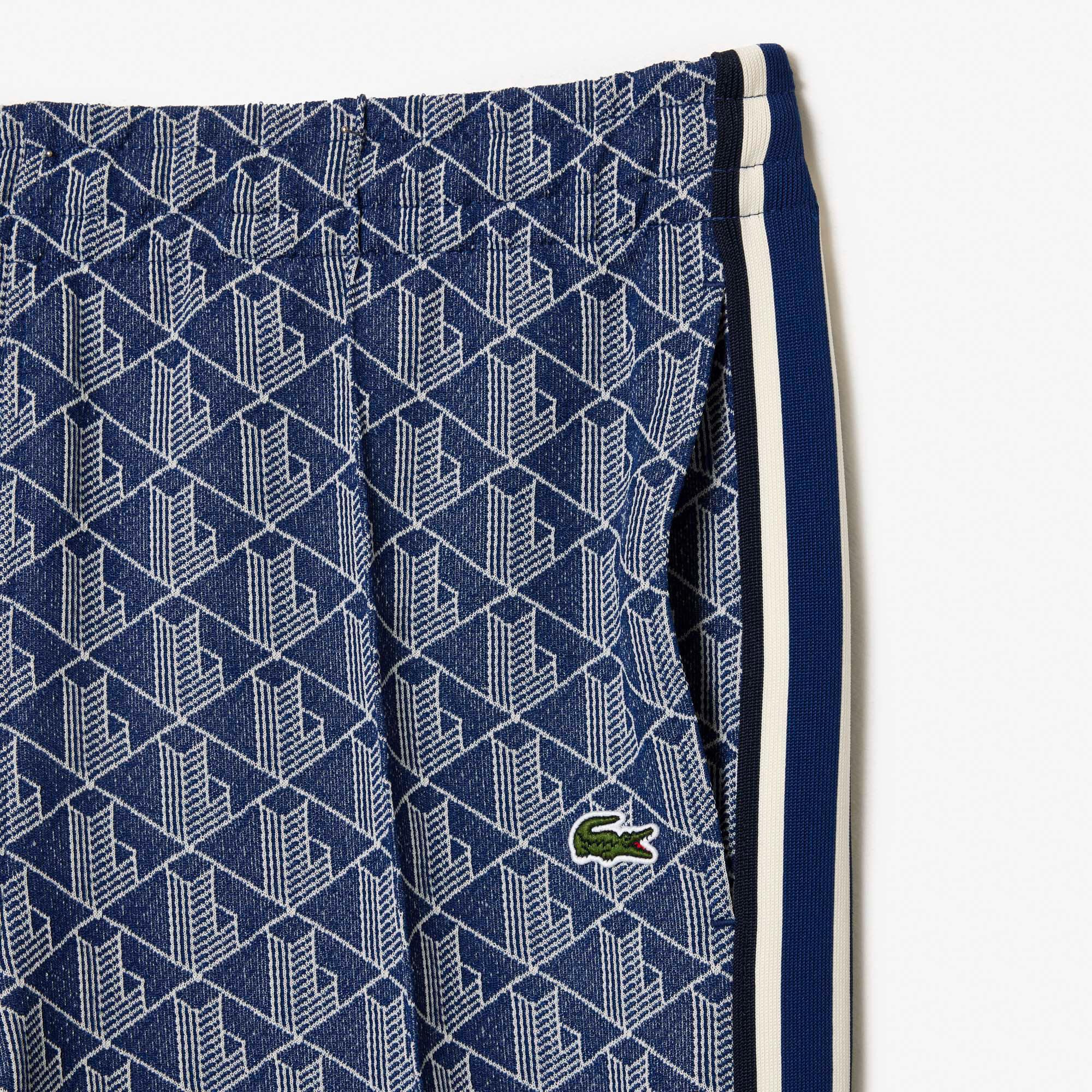Erkek Regular Fit Monogram Lacivert Eşofman Altı