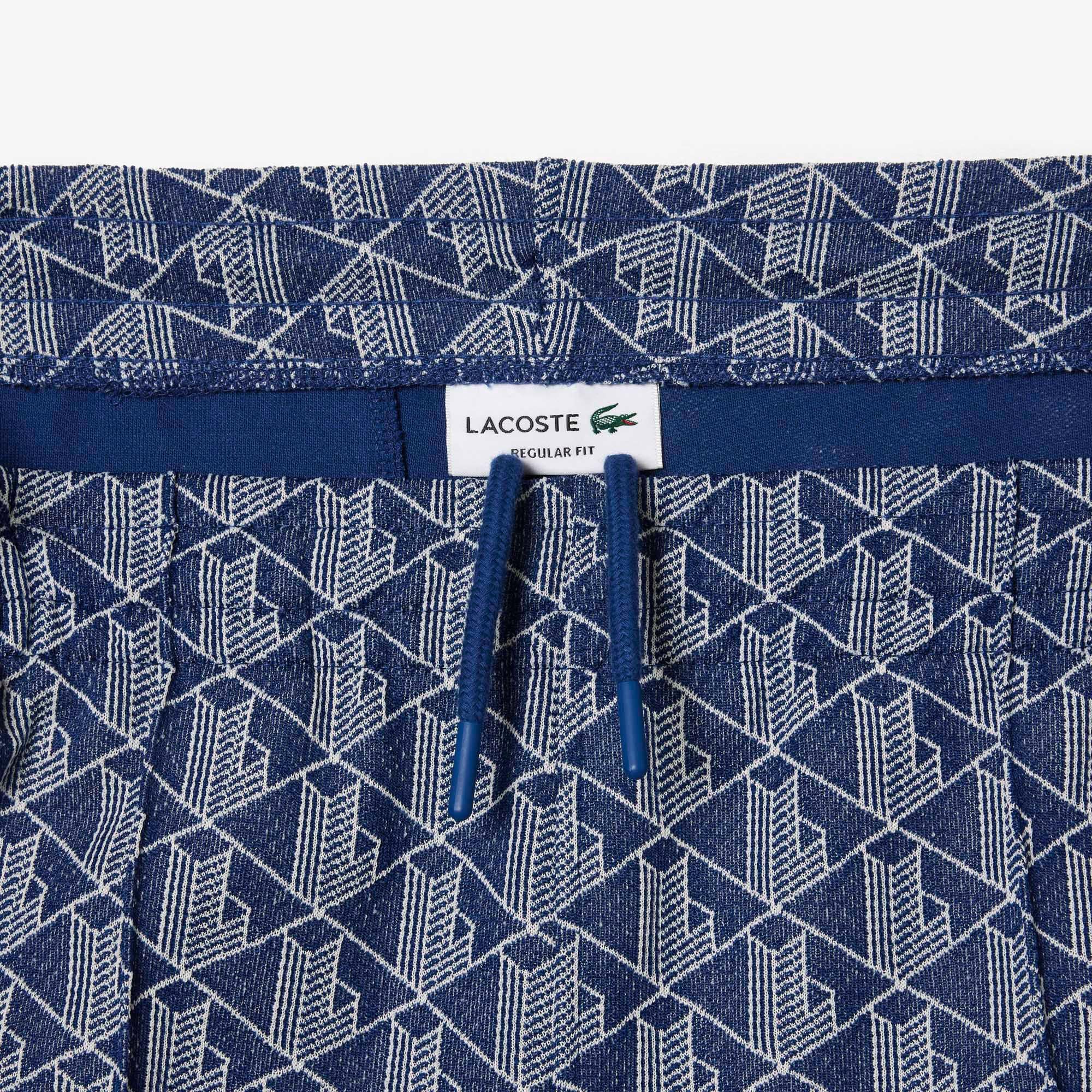 Erkek Regular Fit Monogram Lacivert Eşofman Altı