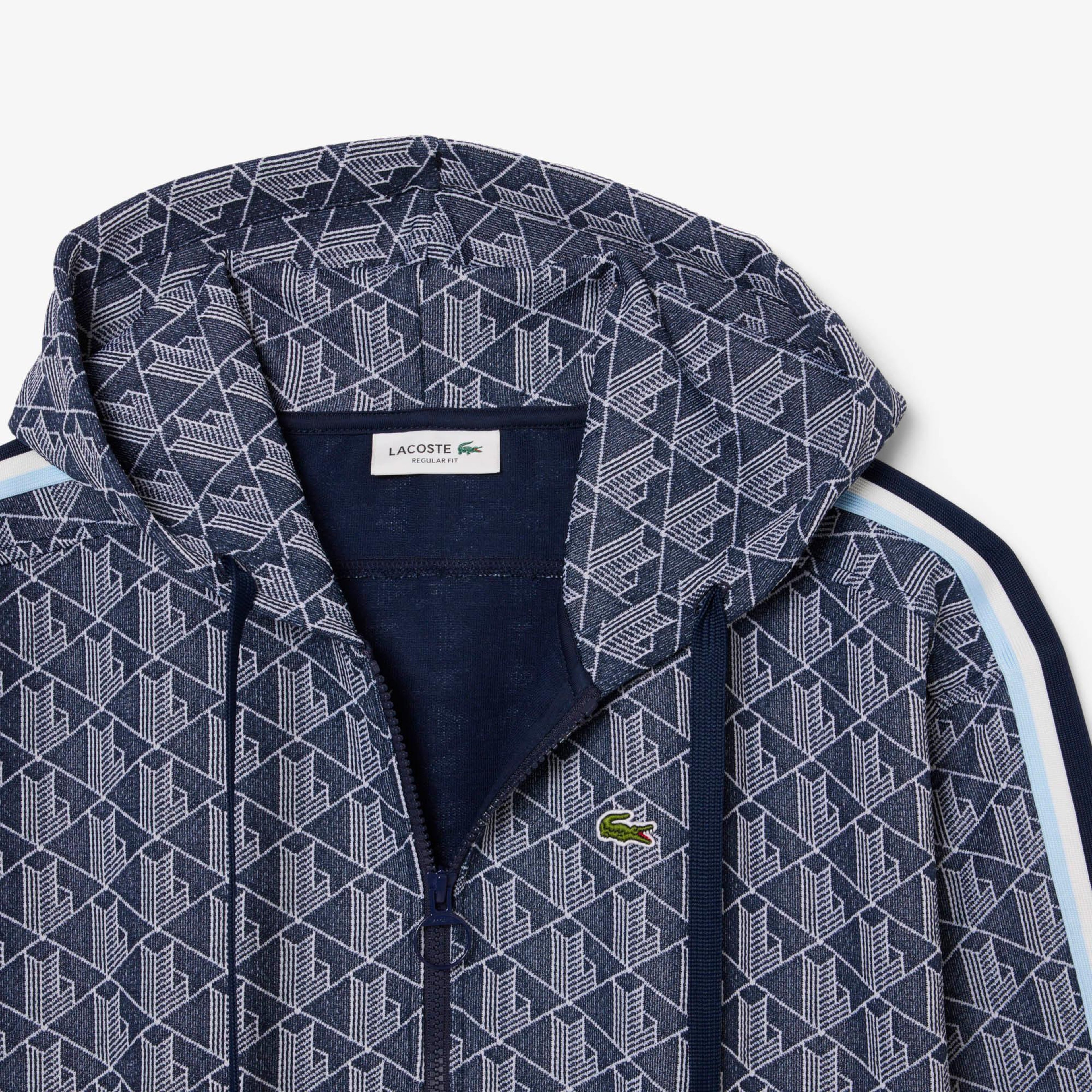 Lacoste Regular Fit Monogram Kadın Lacivert Sweatshirt