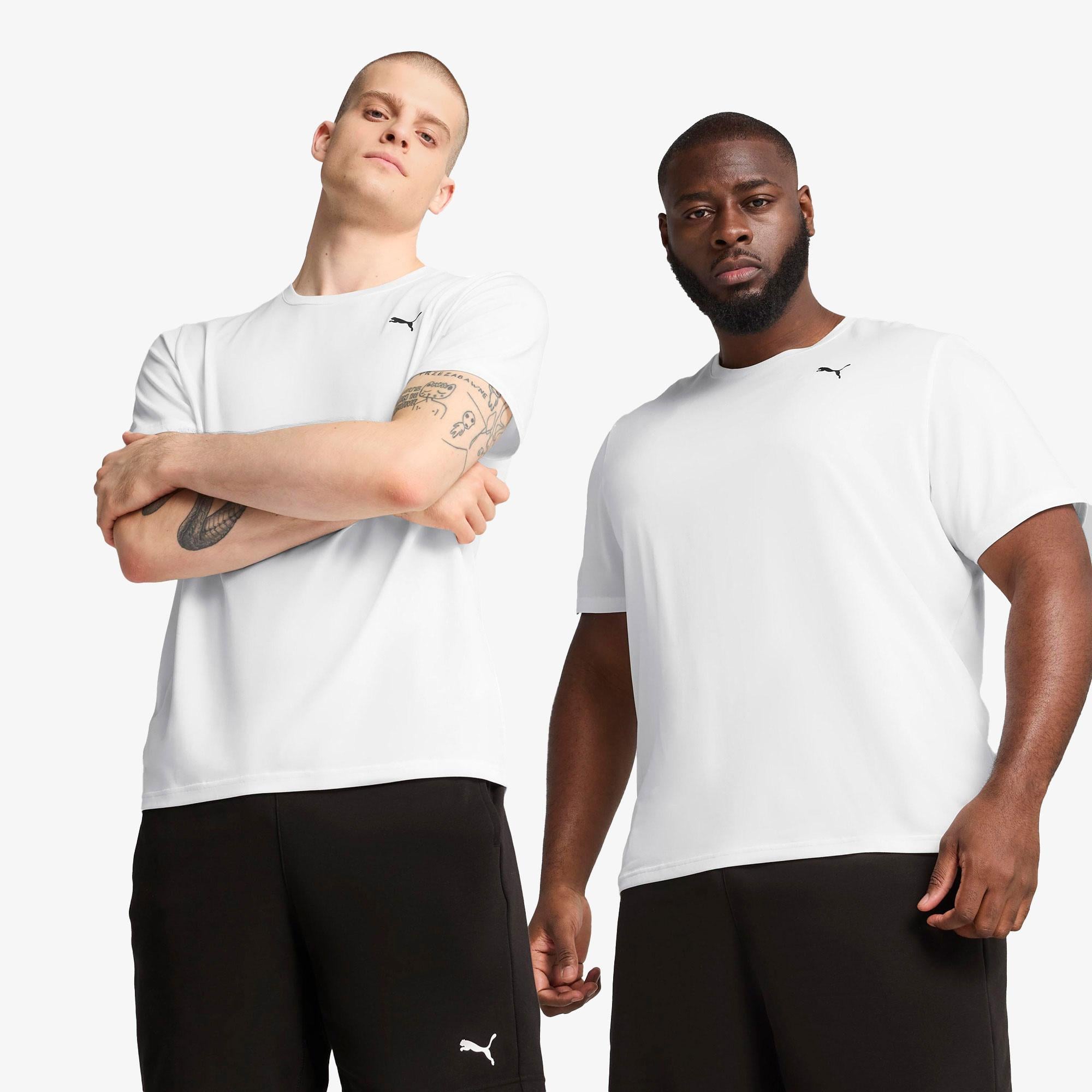 Puma Tad Essentialential Solid Cat Erkek Beyaz T-Shirt