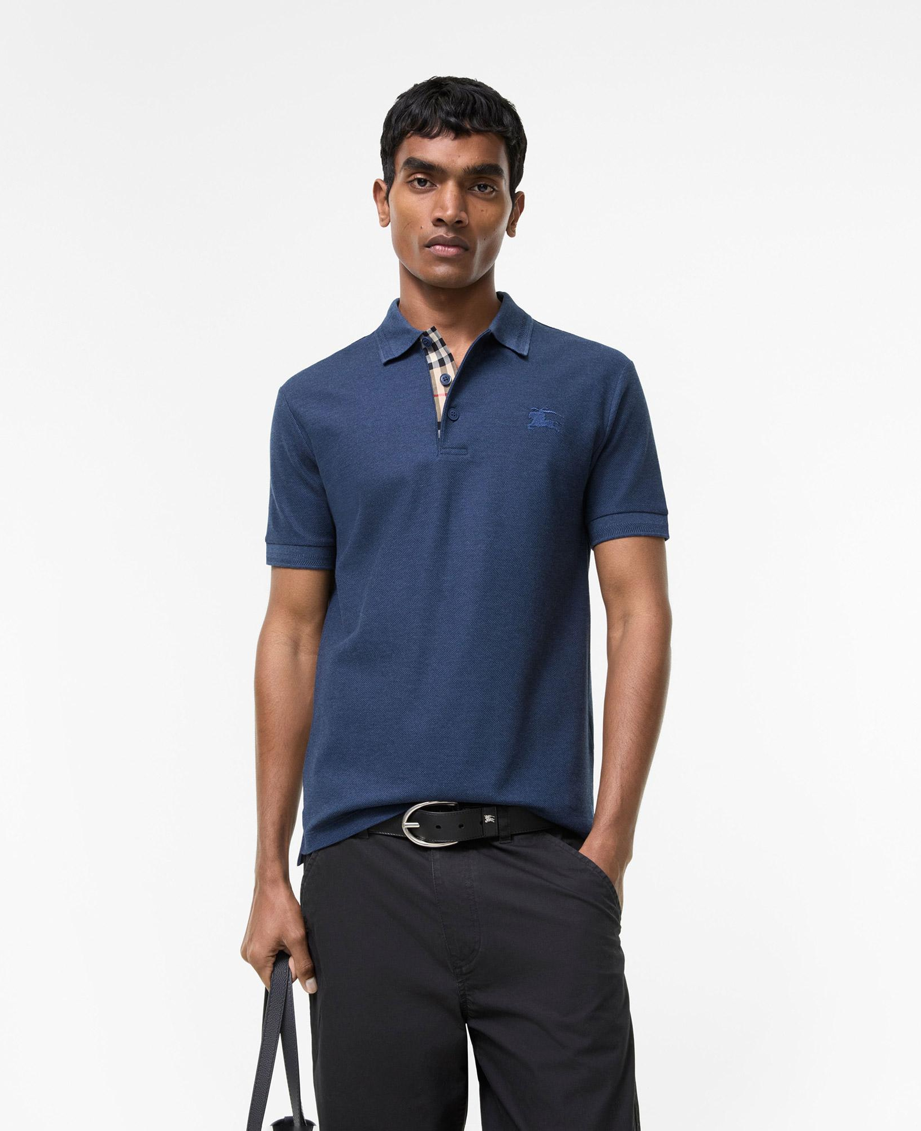Burberry Cotton Erkek Lacivert Polo