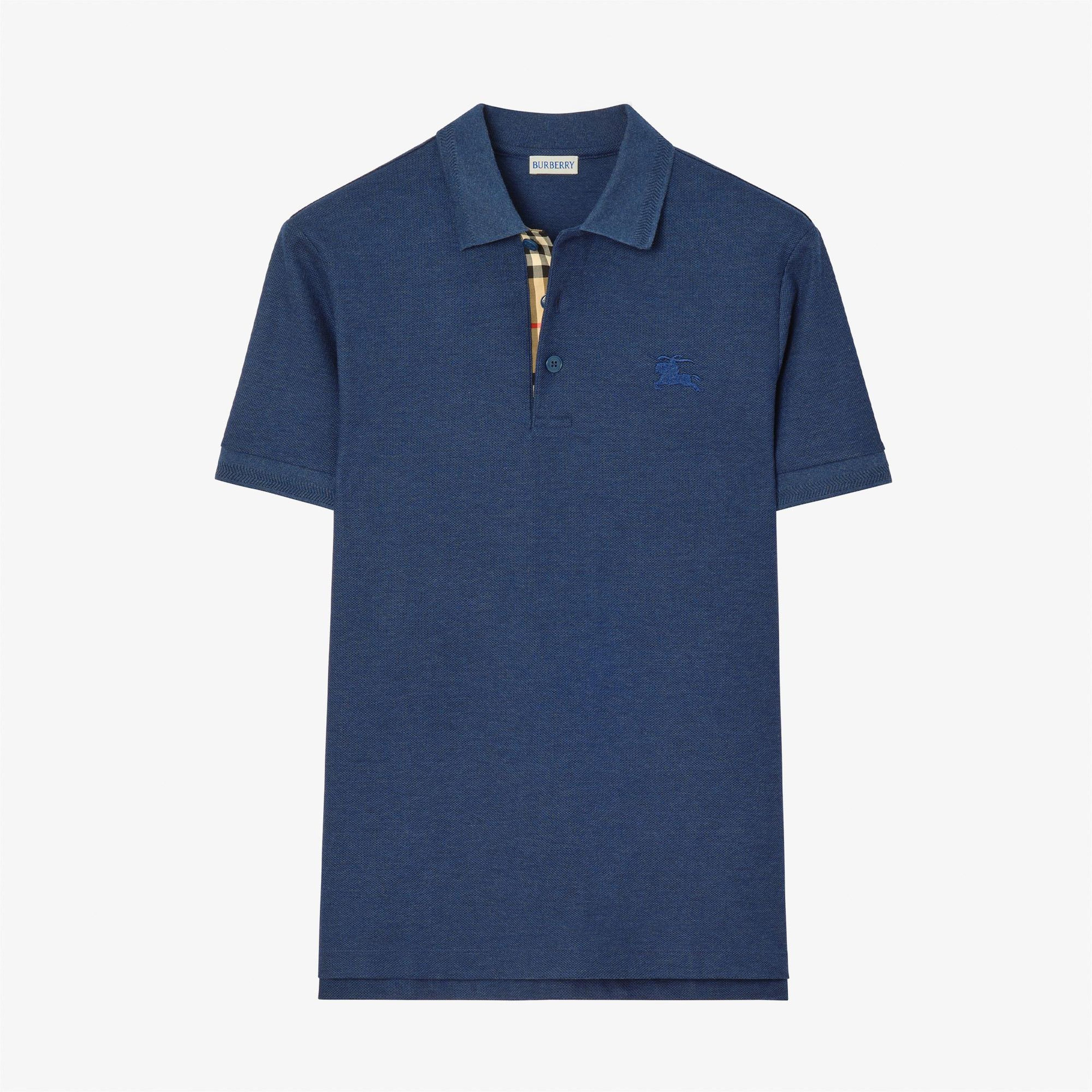 Burberry Cotton Erkek Lacivert Polo