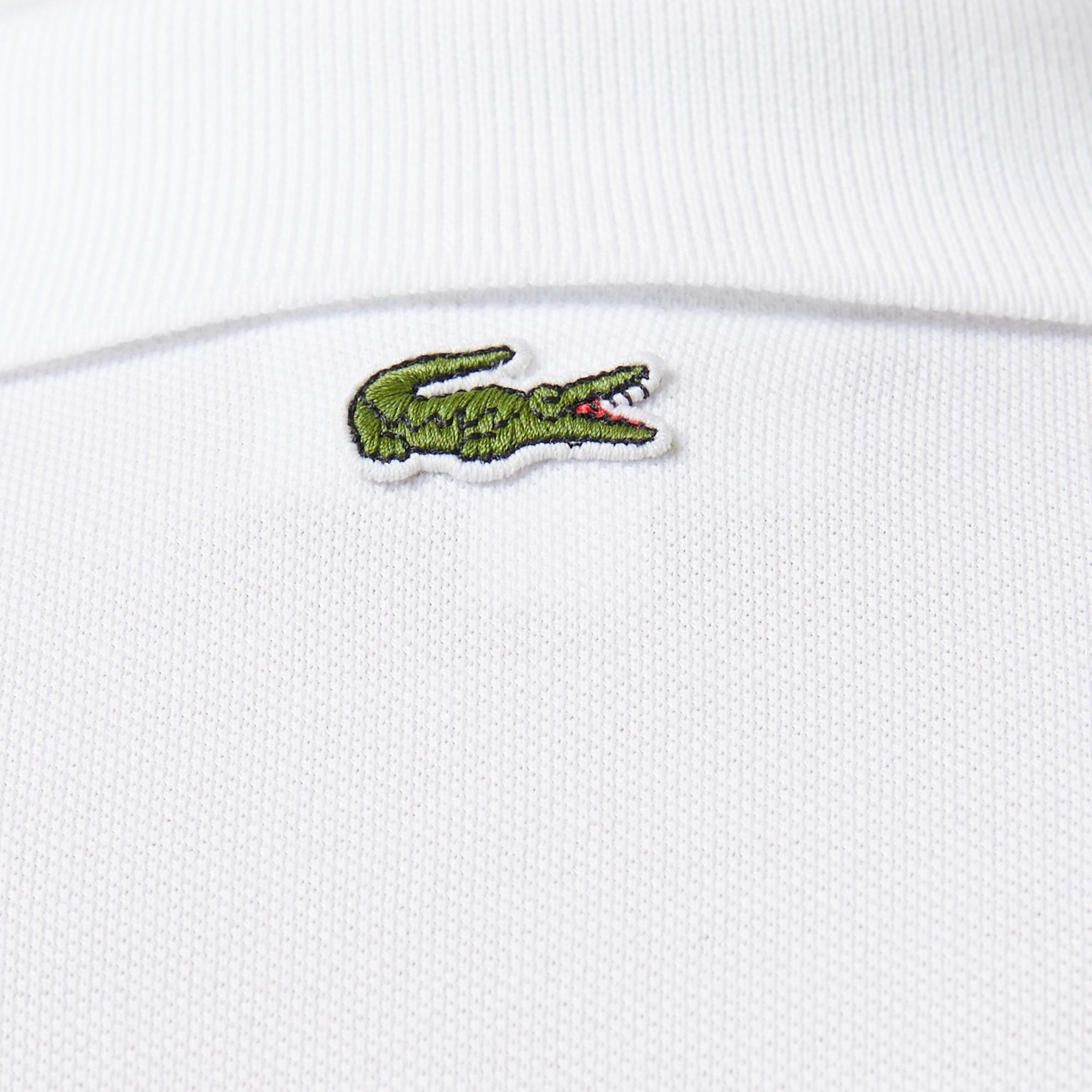 Unisex Loose Fit Beyaz Polo