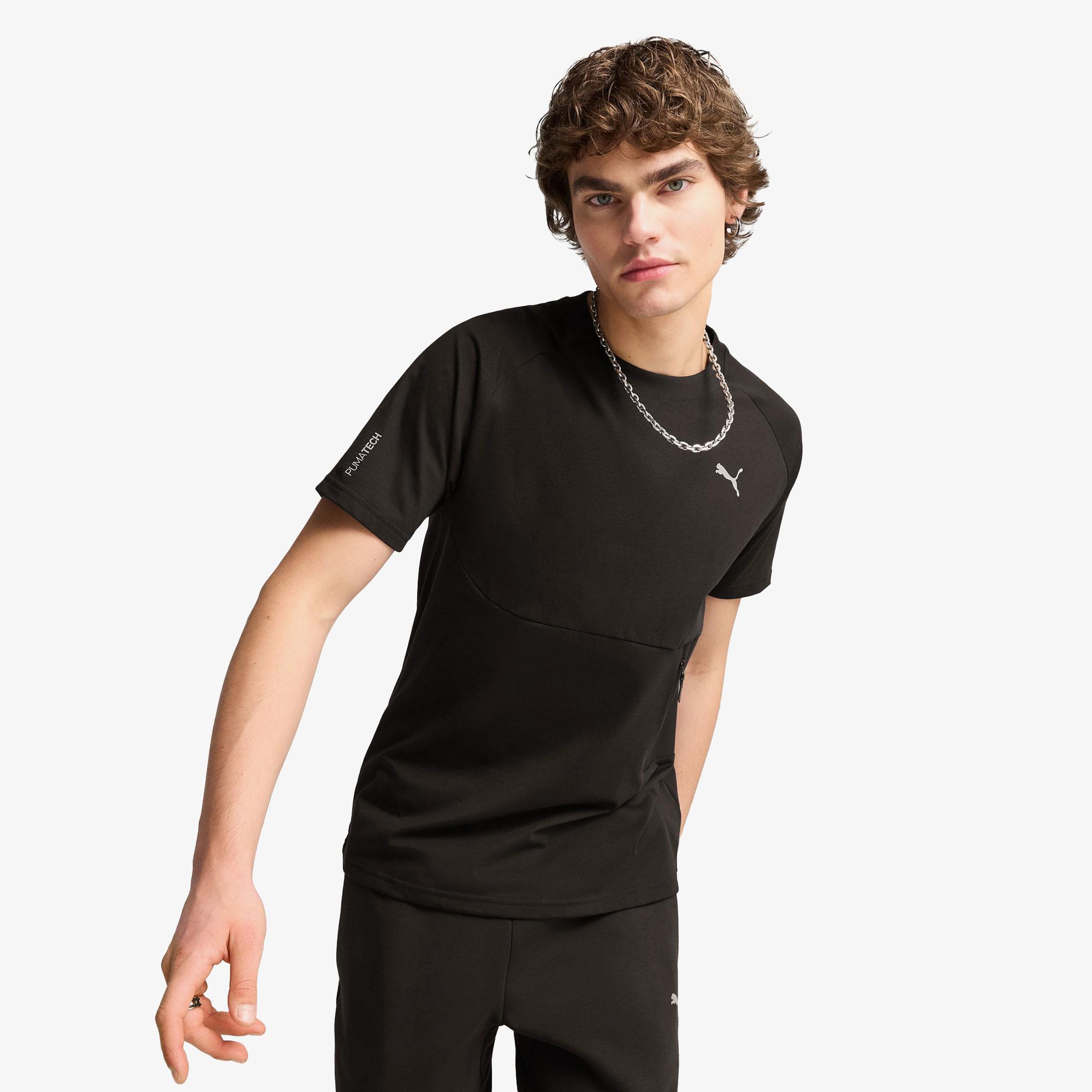 Puma Tech Pocket Erkek Siyah T-Shirt