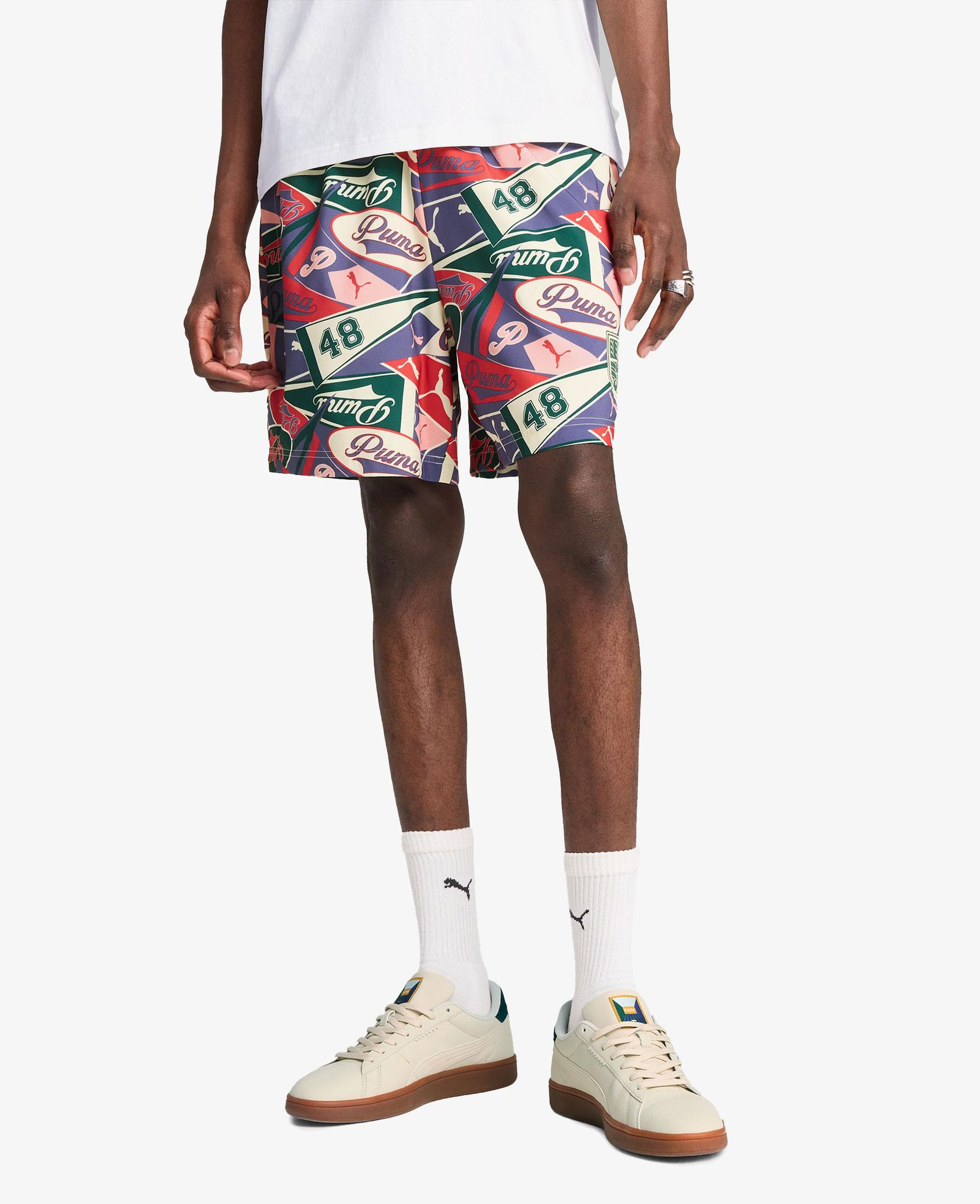 Puma Sports Legacy Graphic Relaxed Unisex Renkli Şort