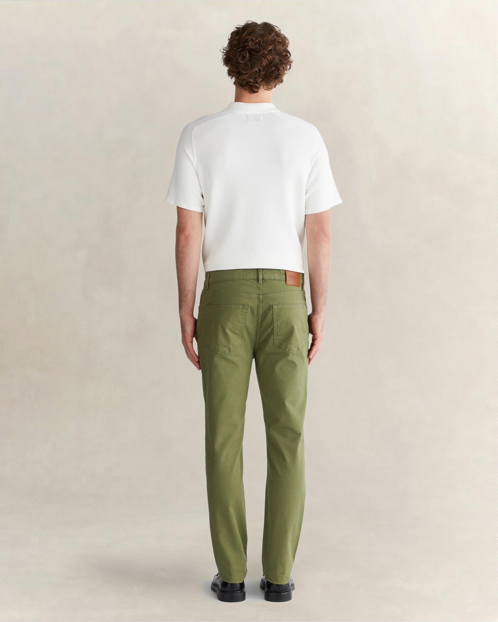 GANT Erkek Yeşil Slim Fit Jean