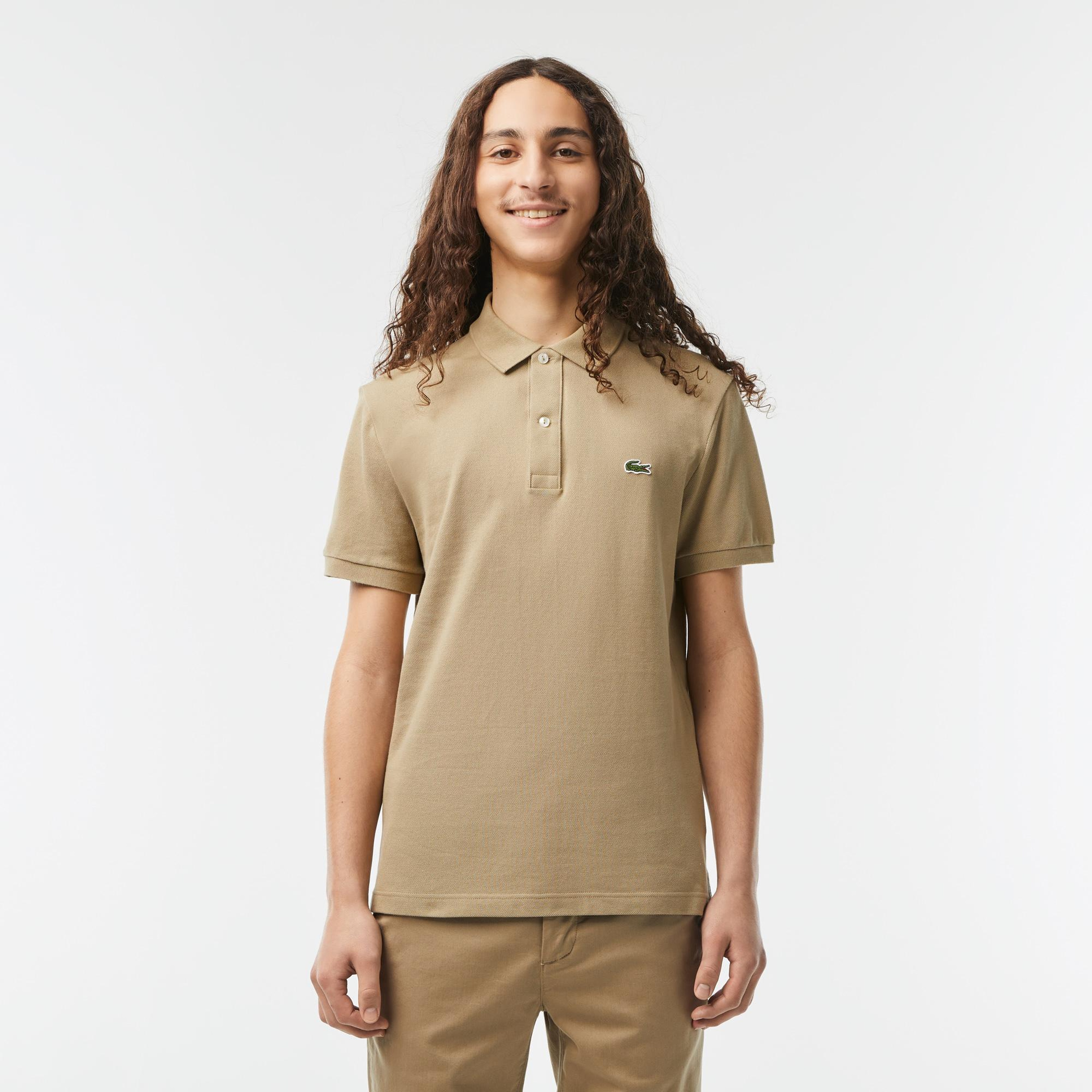 L.12.12 Erkek Slim Fit Bej Polo