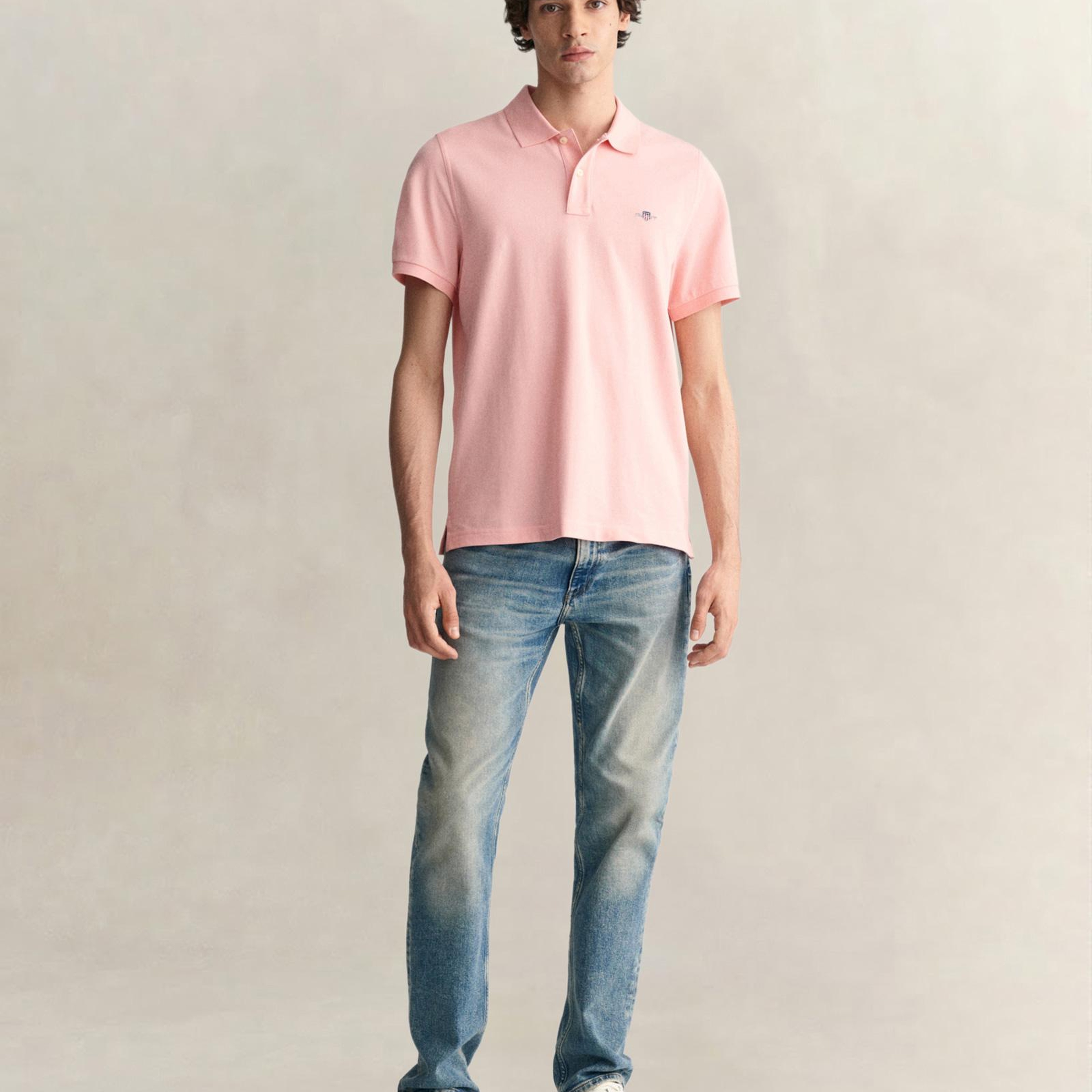 GANT Erkek Pembe Regular Fit Logolu Polo