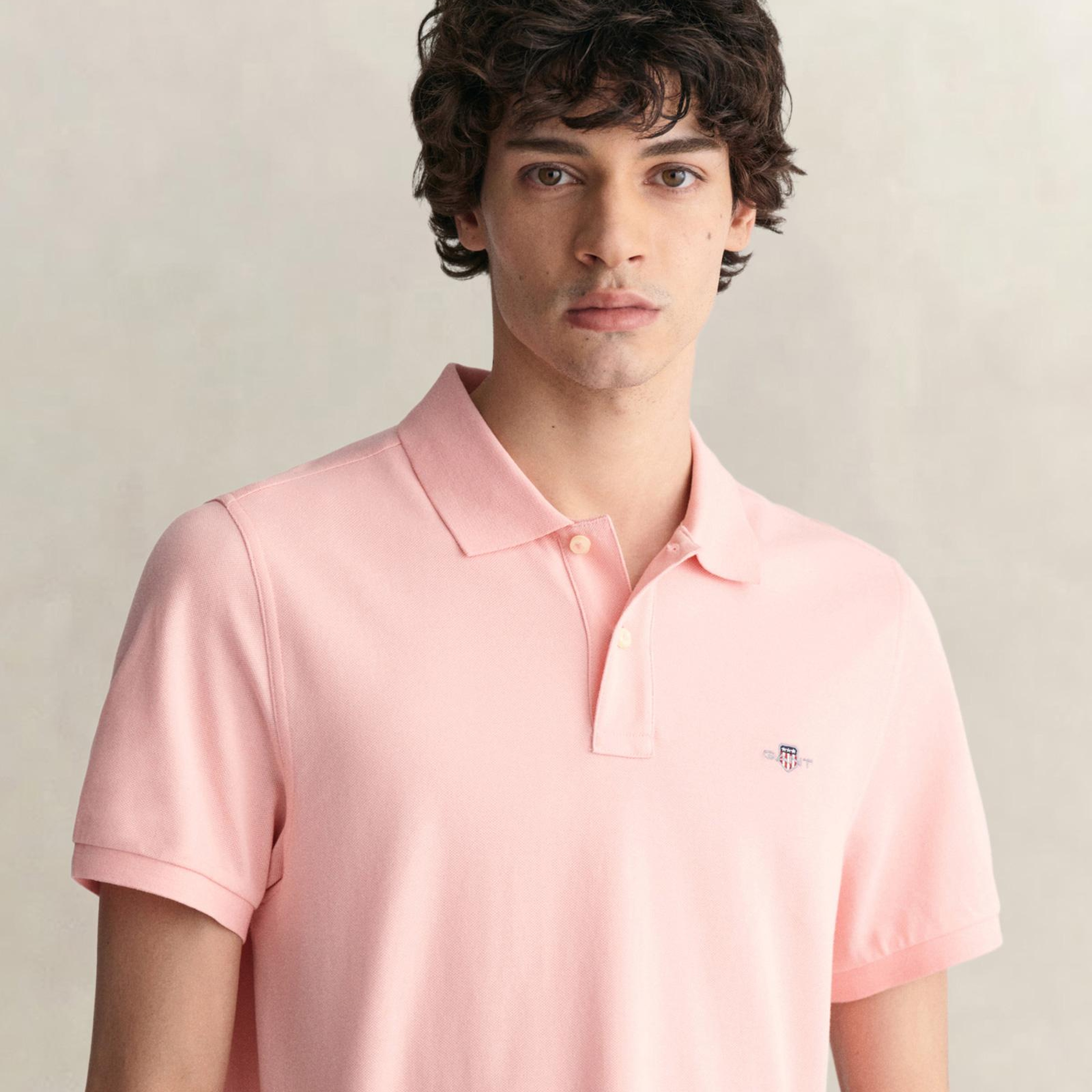 GANT Erkek Pembe Regular Fit Logolu Polo