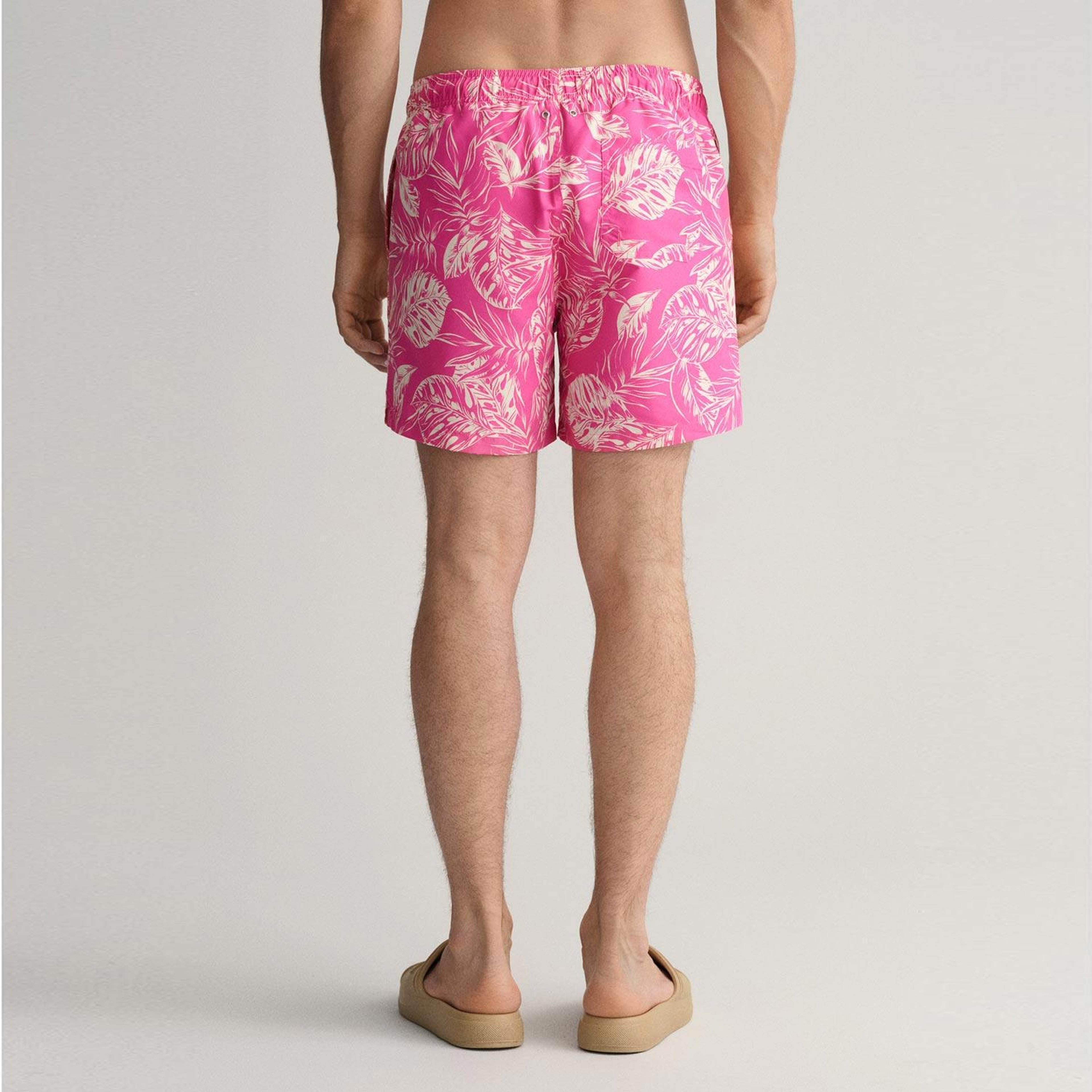 GANT Erkek Pembe Classic Fit Desenli Deniz Şortu