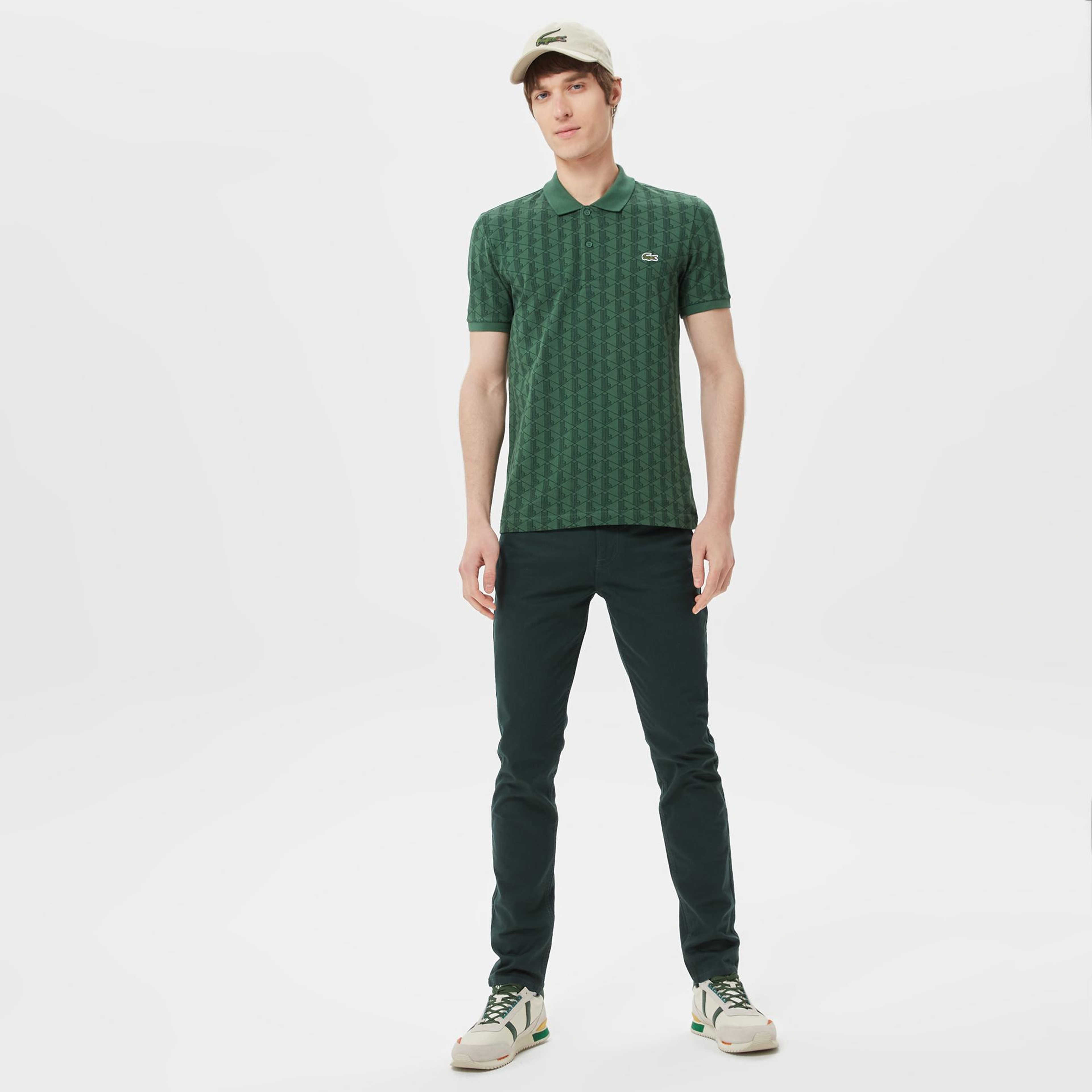 Erkek Slim Fit Yeşil Pantolon