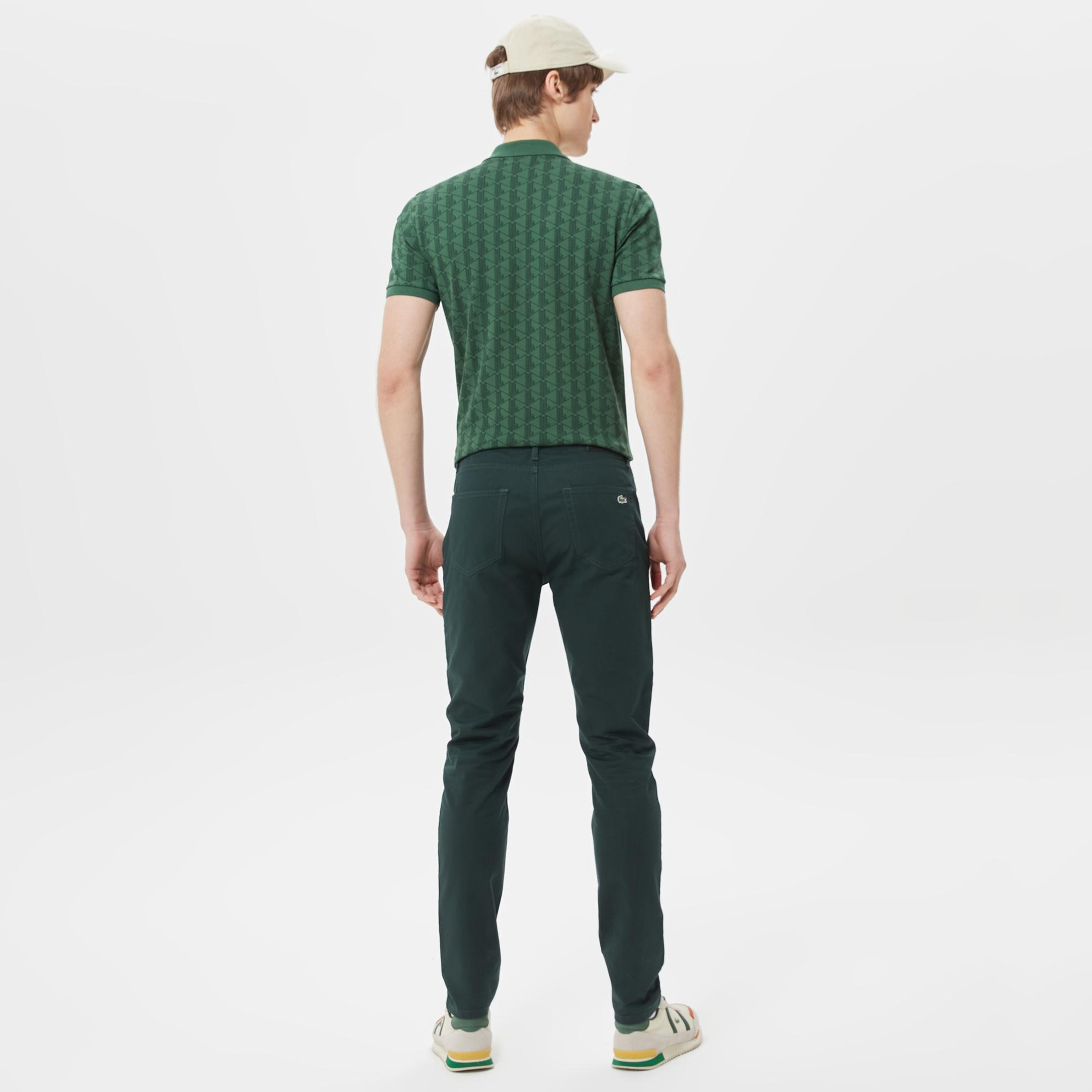 Erkek Slim Fit Yeşil Pantolon