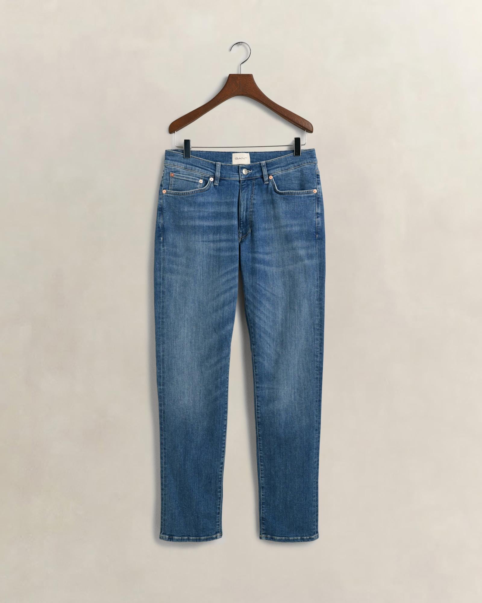 GANT Erkek Mavi Extra Slim Fit Jean Pantolon