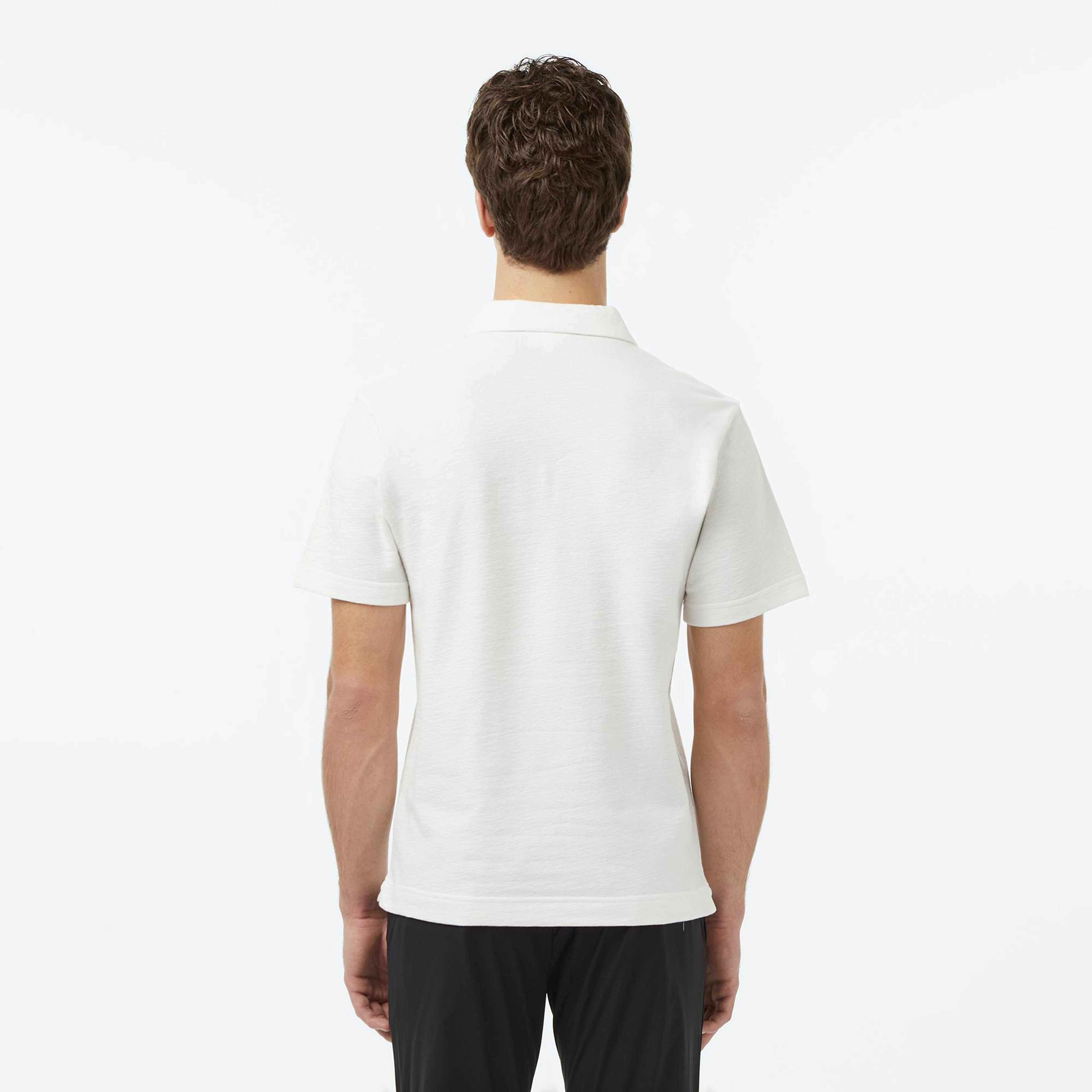 Erkek Classic Fit Beyaz Polo