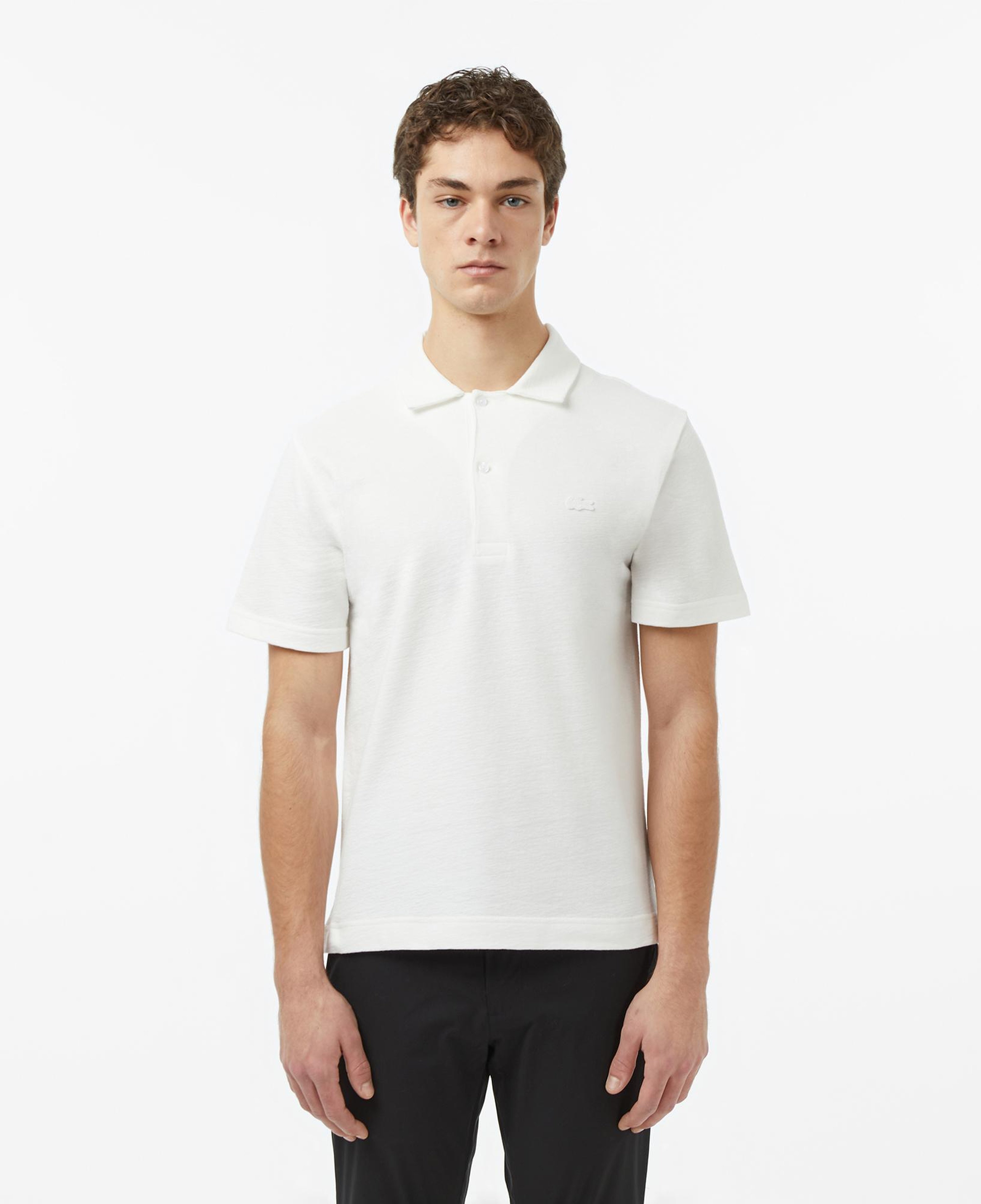 Erkek Classic Fit Beyaz Polo