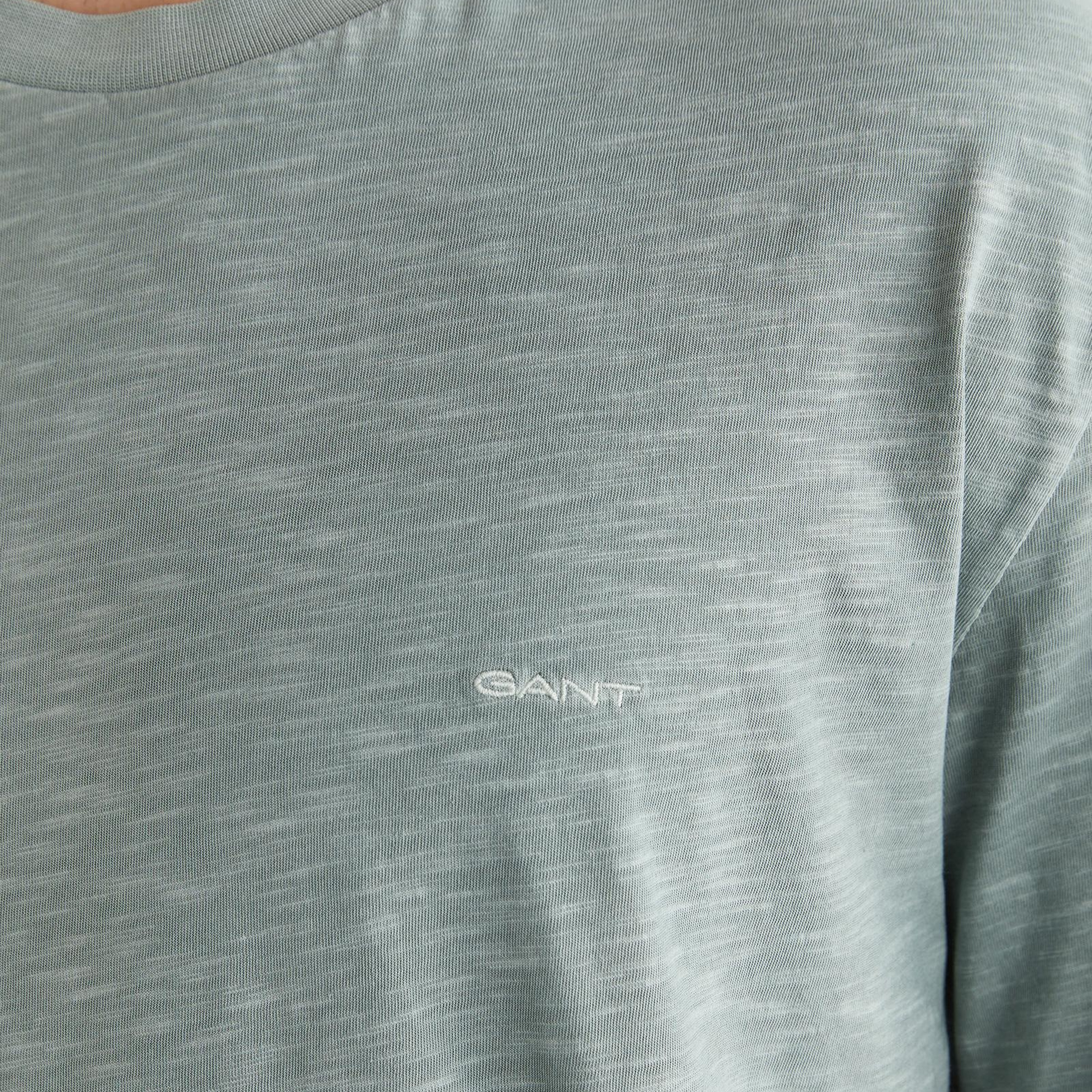 GANT Erkek Yeşil Bisiklet Yaka Regular Fit T-Shirt