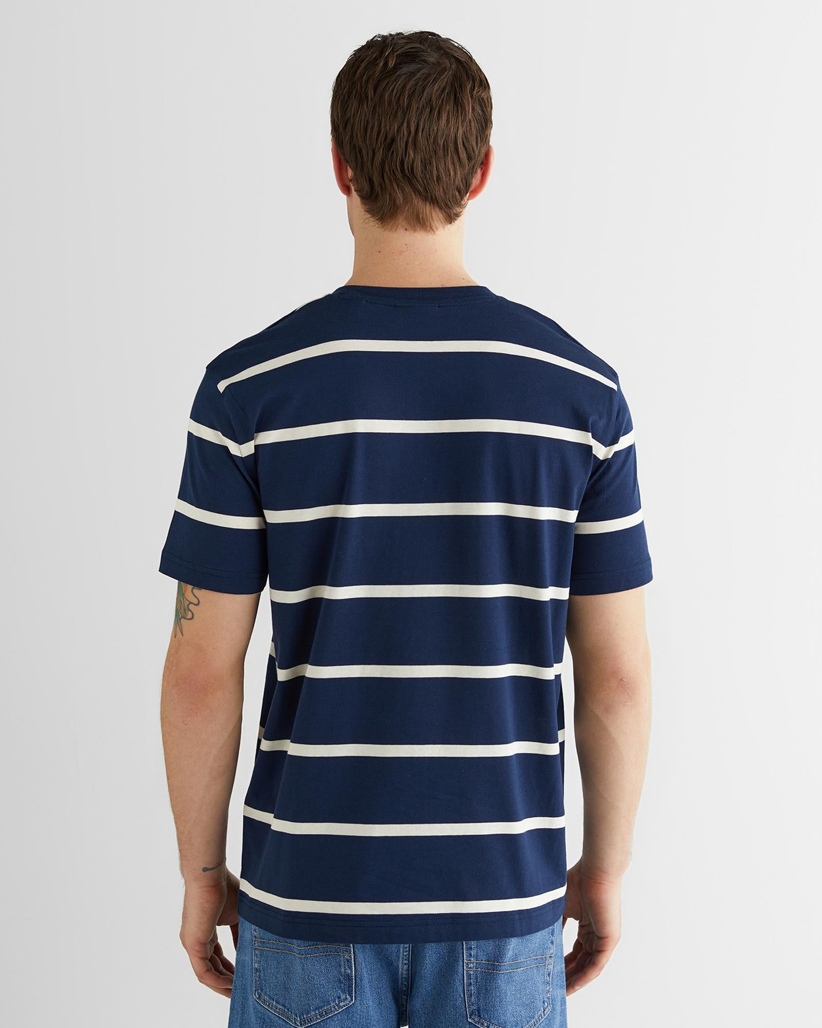GANT Erkek Lacivert Renk Bloklu Kısa Kollu Logolu T-Shirt