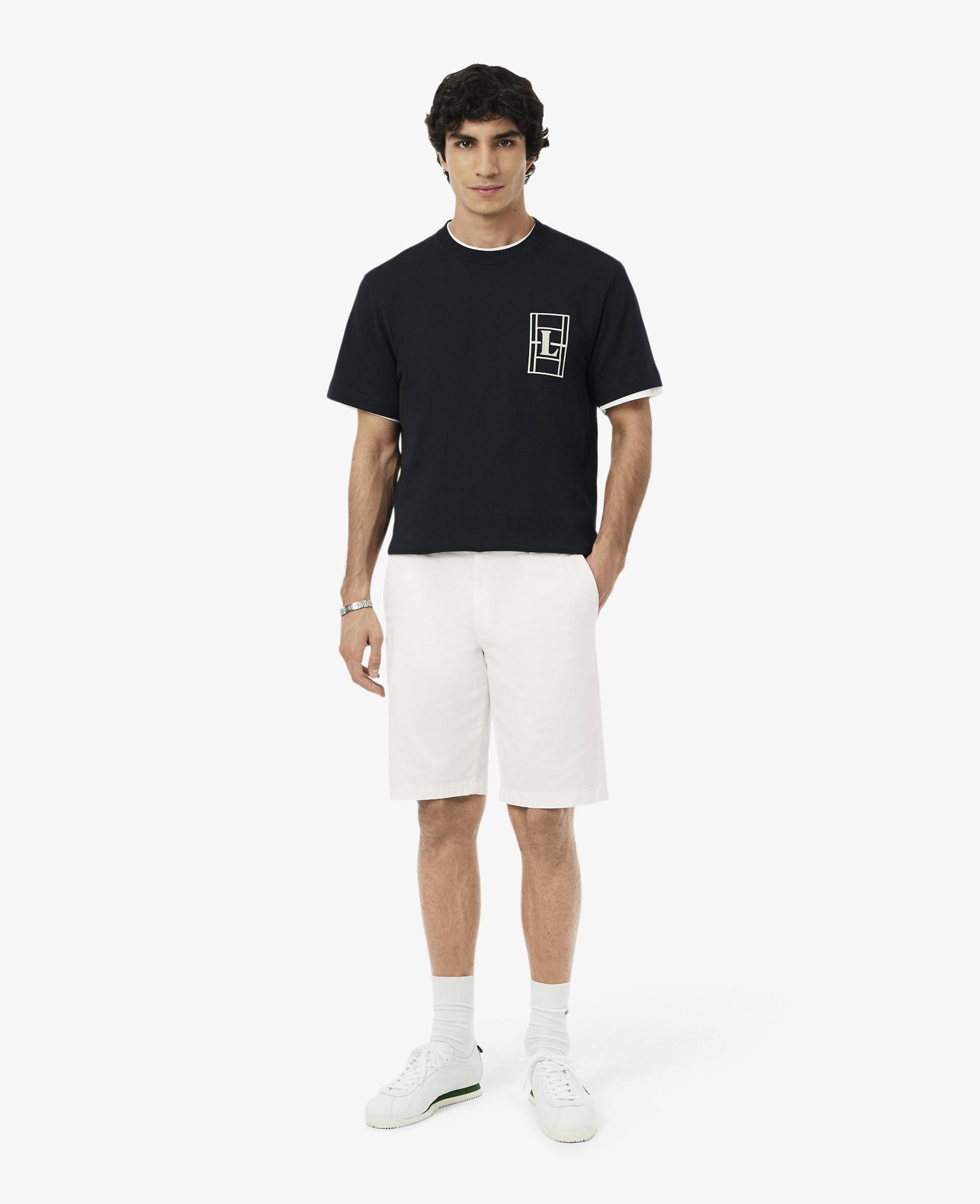 Erkek Slim Fit Beyaz Bermuda Şort