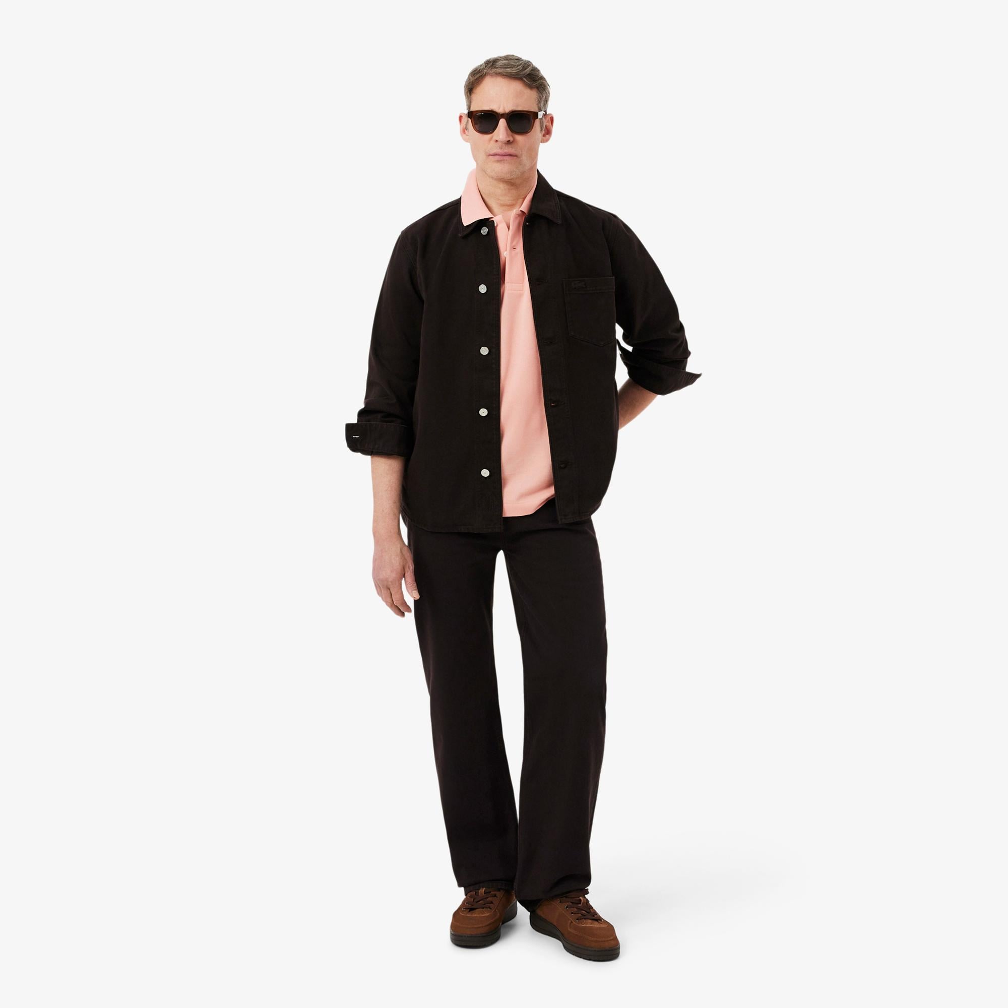 L.12.12 Erkek Classic Fit Pembe Polo