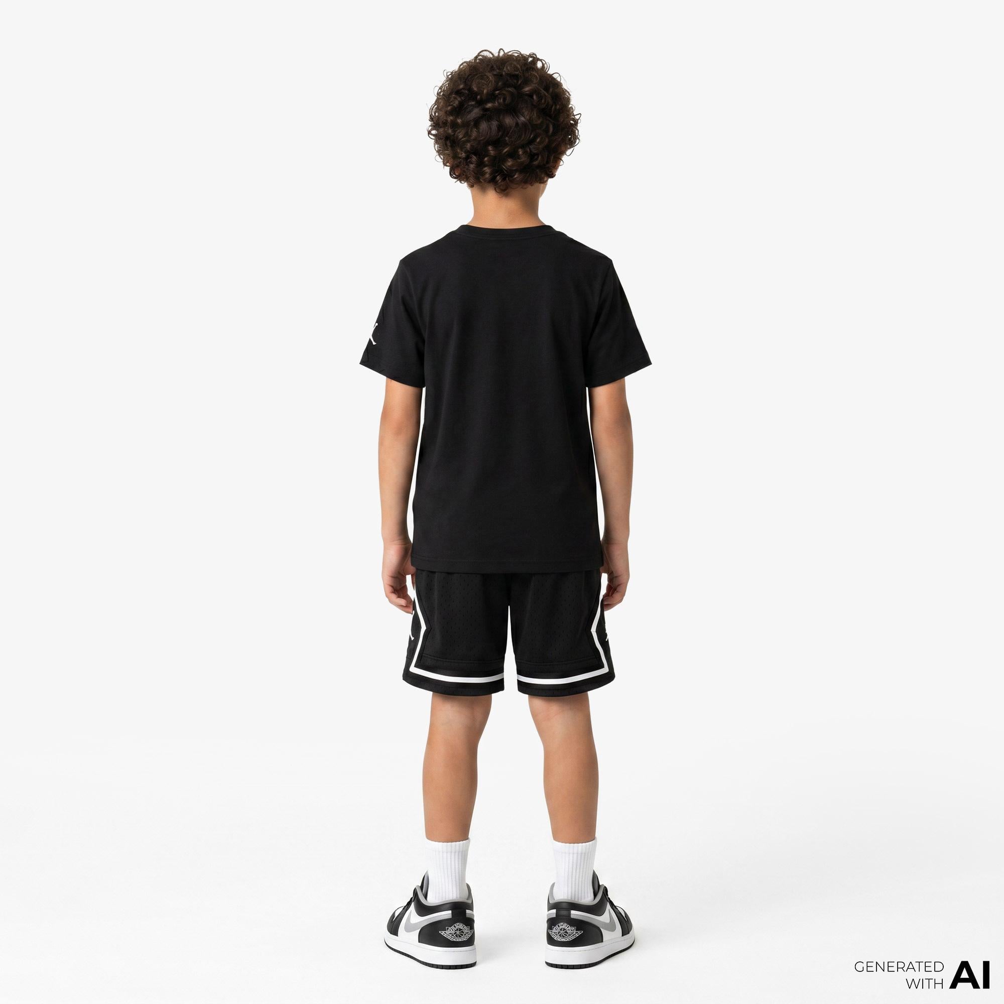 Jordan Super Splash Paint Spill Jumpman Erkek Çocuk Siyah T-Shirt