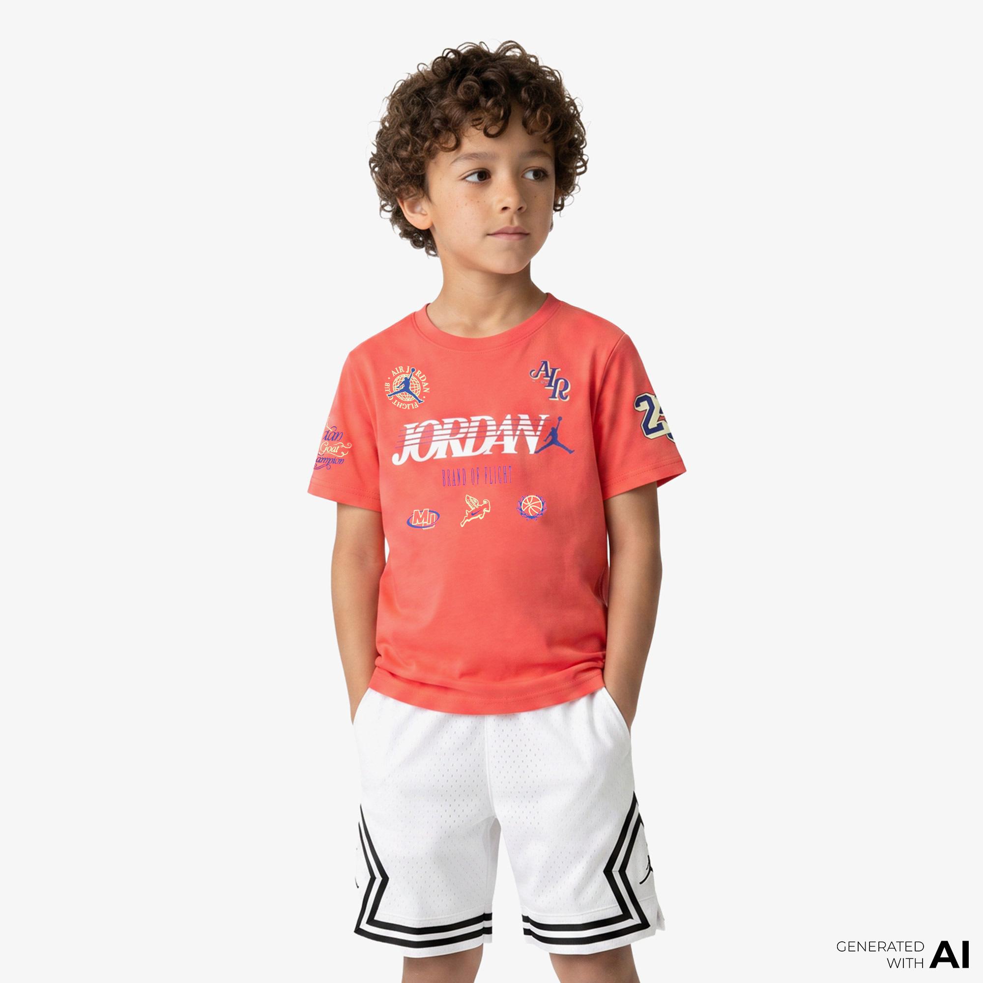 Jordan Sports Club Erkek Çocuk Kırmızı T-Shirt