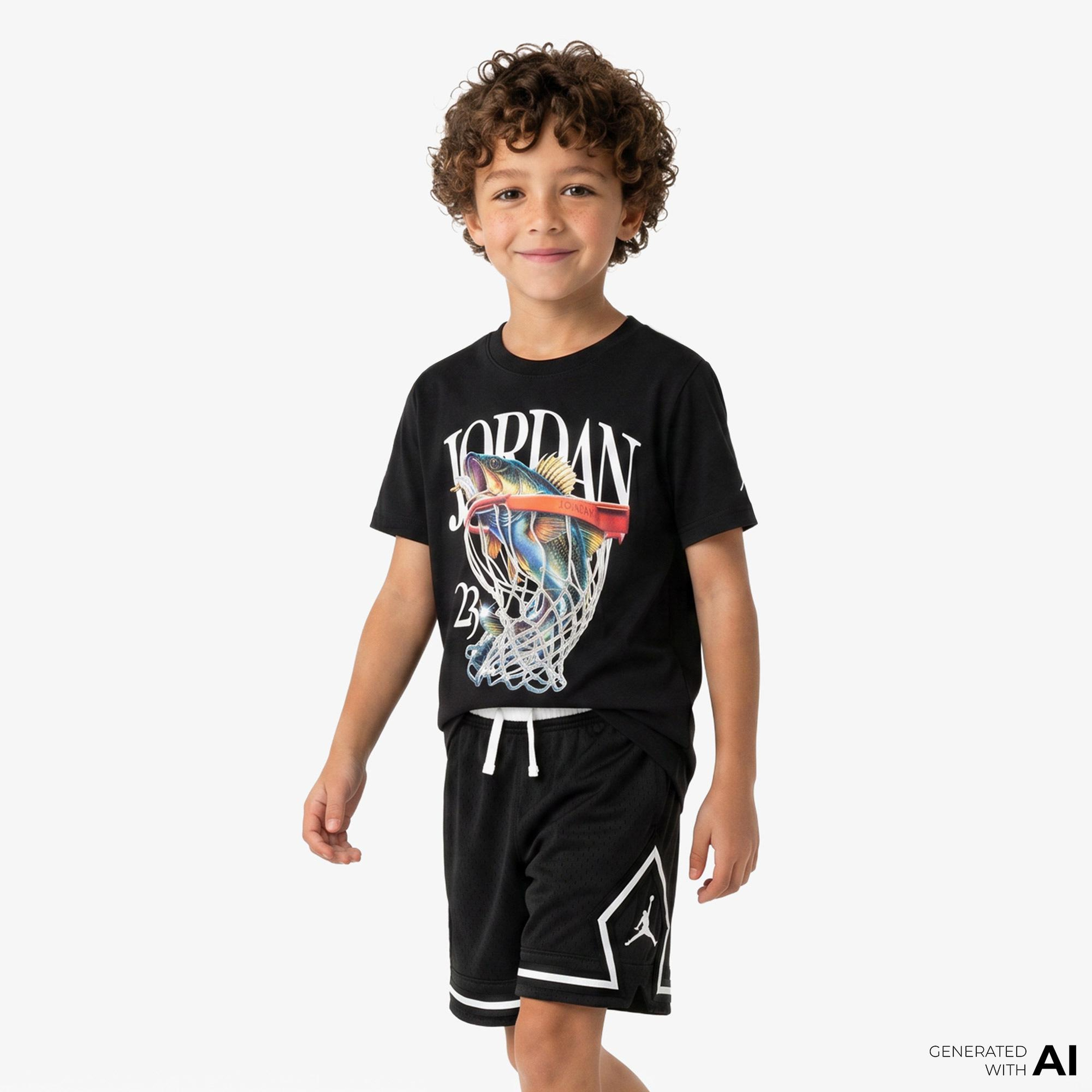 Jordan Catch Of The Day Erkek Çocuk Siyah T-Shirt