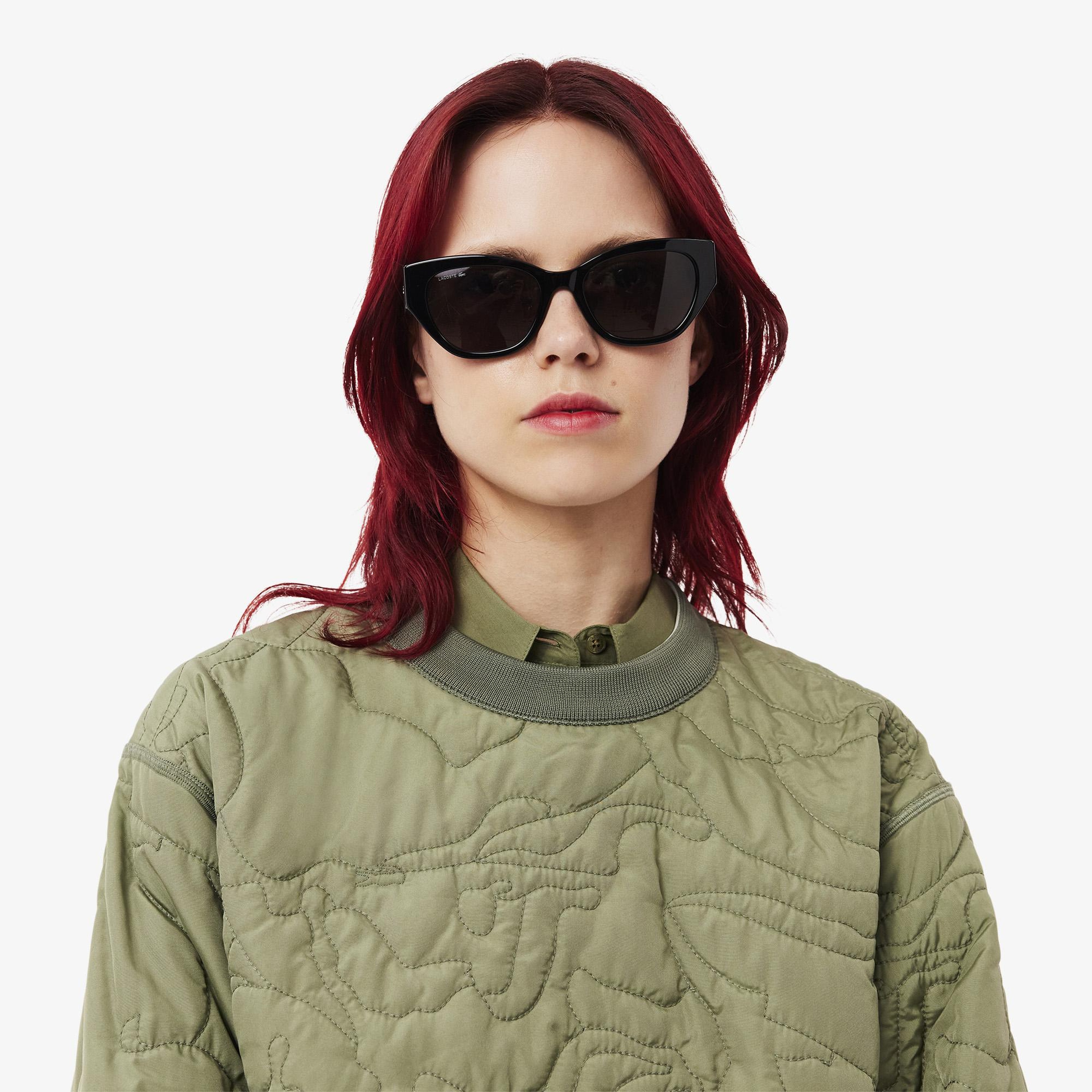 Kadın Oversize Fit Bisiklet Yaka Çift Taraflı Desenli Krem Sweatshirt