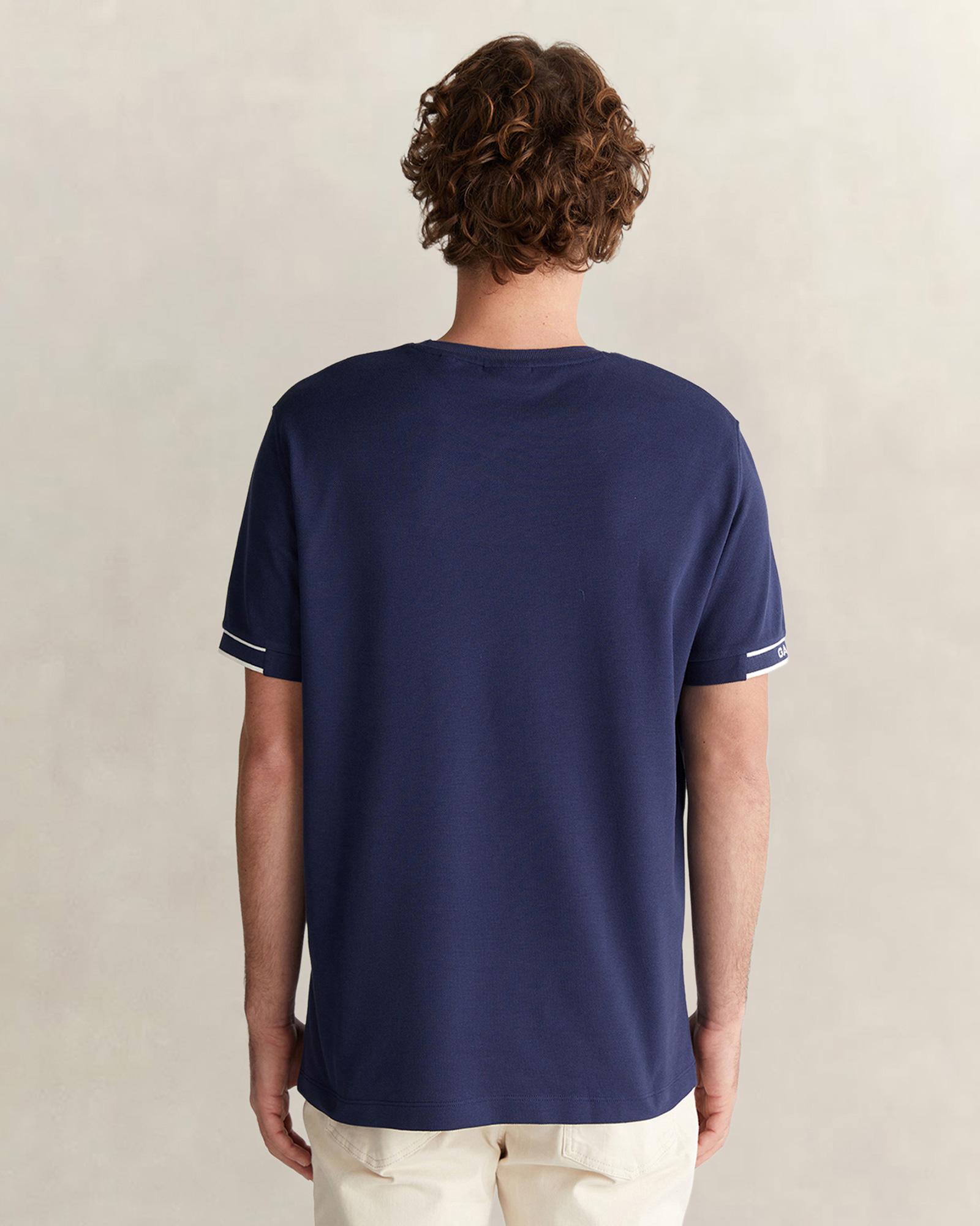 GANT Erkek Lacivert Kısa Kollu T-Shirt