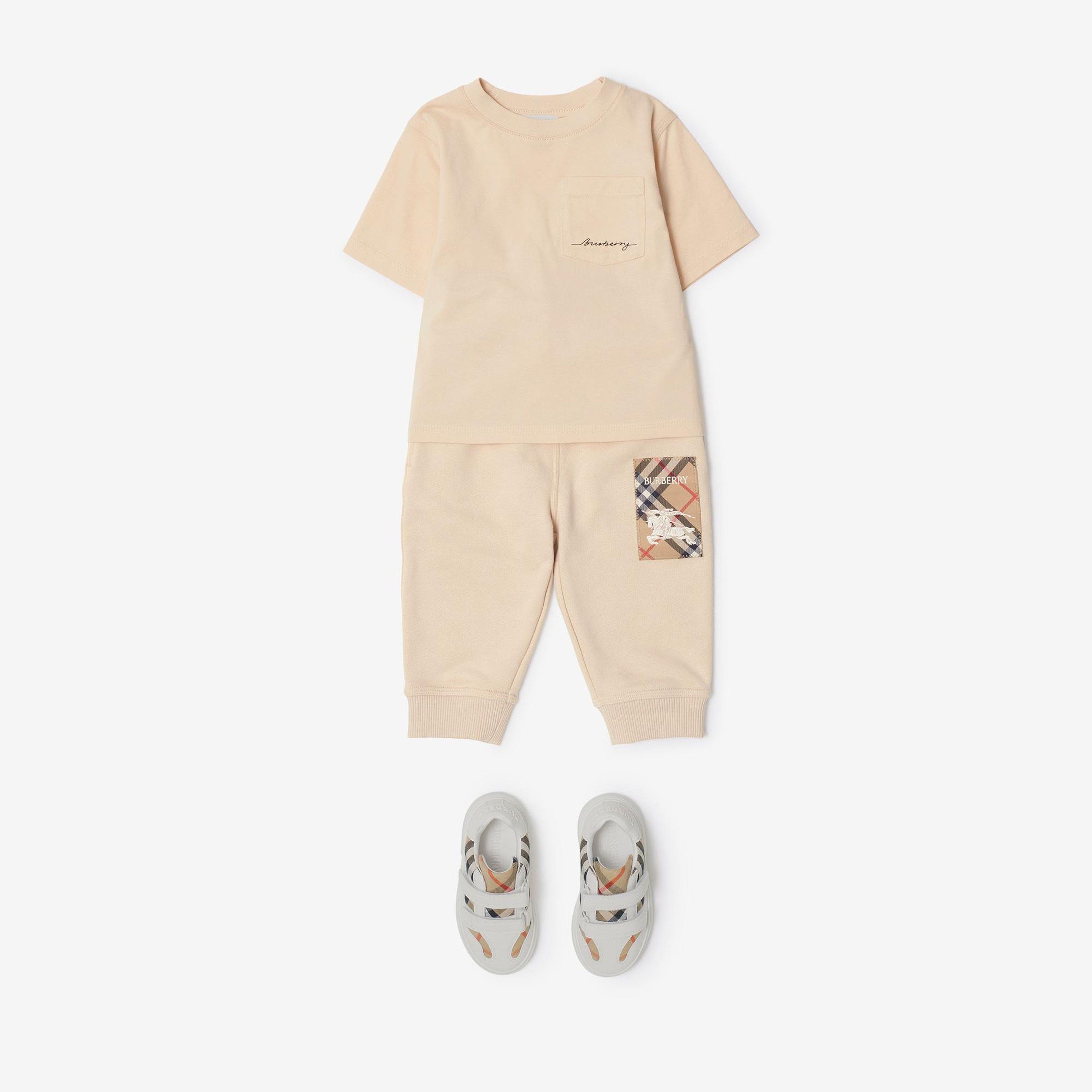 Burberry Cedar Cotton Çocuk Krem T-Shirt