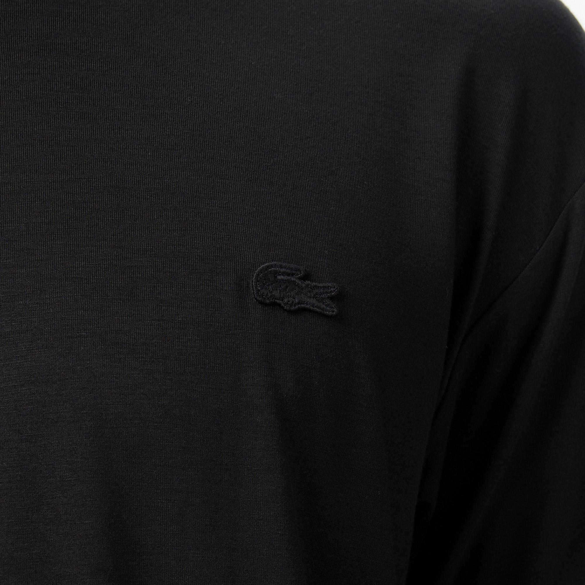 Erkek Relaxed Fit Bisiklet Yaka Siyah T-Shirt