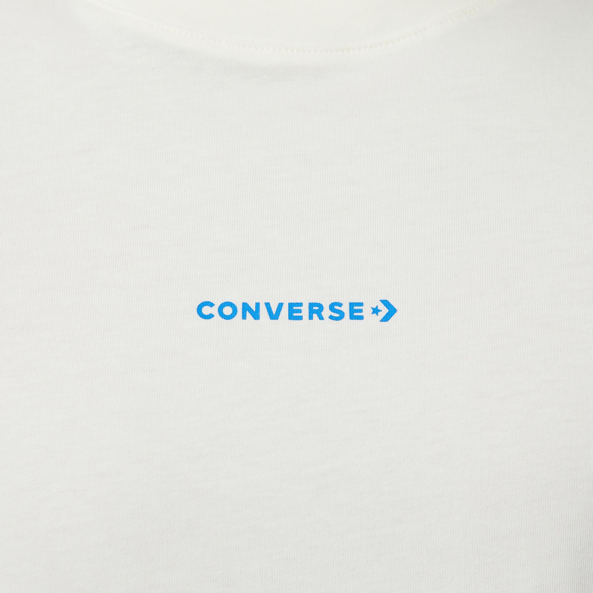 Converse Erkek Krem Grafik Baskılı T-Shirt