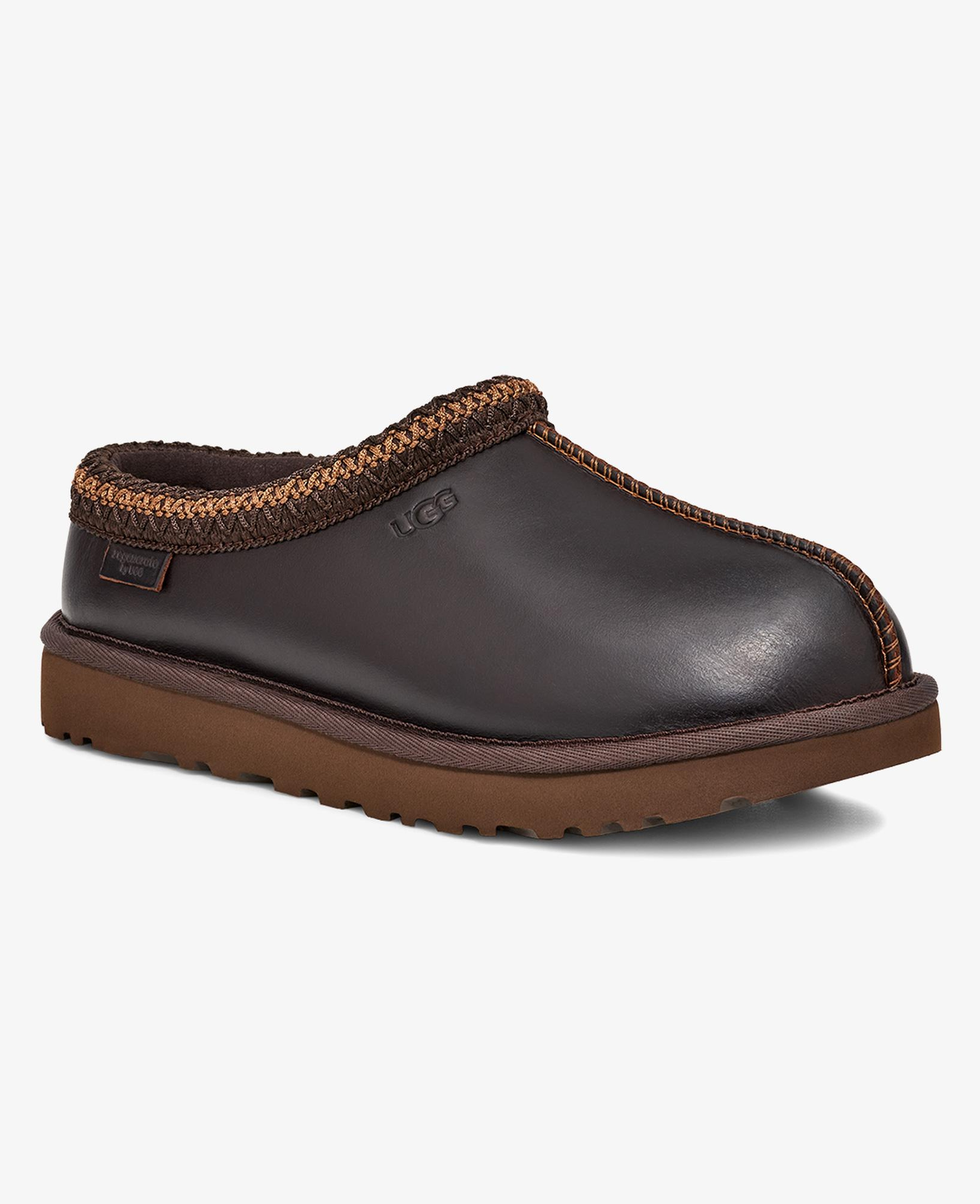UGG Tasman Leather Regen Kadın Siyah Terlik