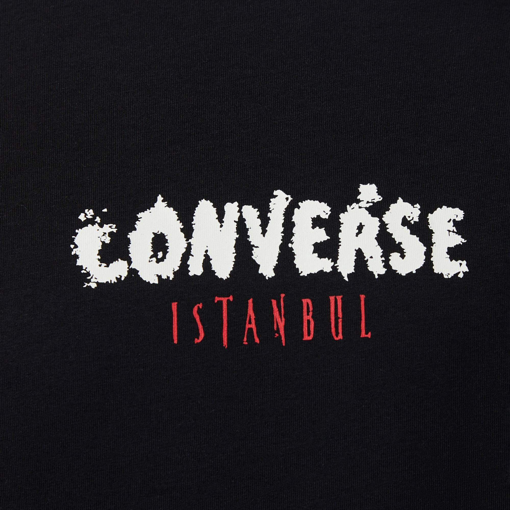 Converse Erkek Siyah Grafik Baskılı T-Shirt