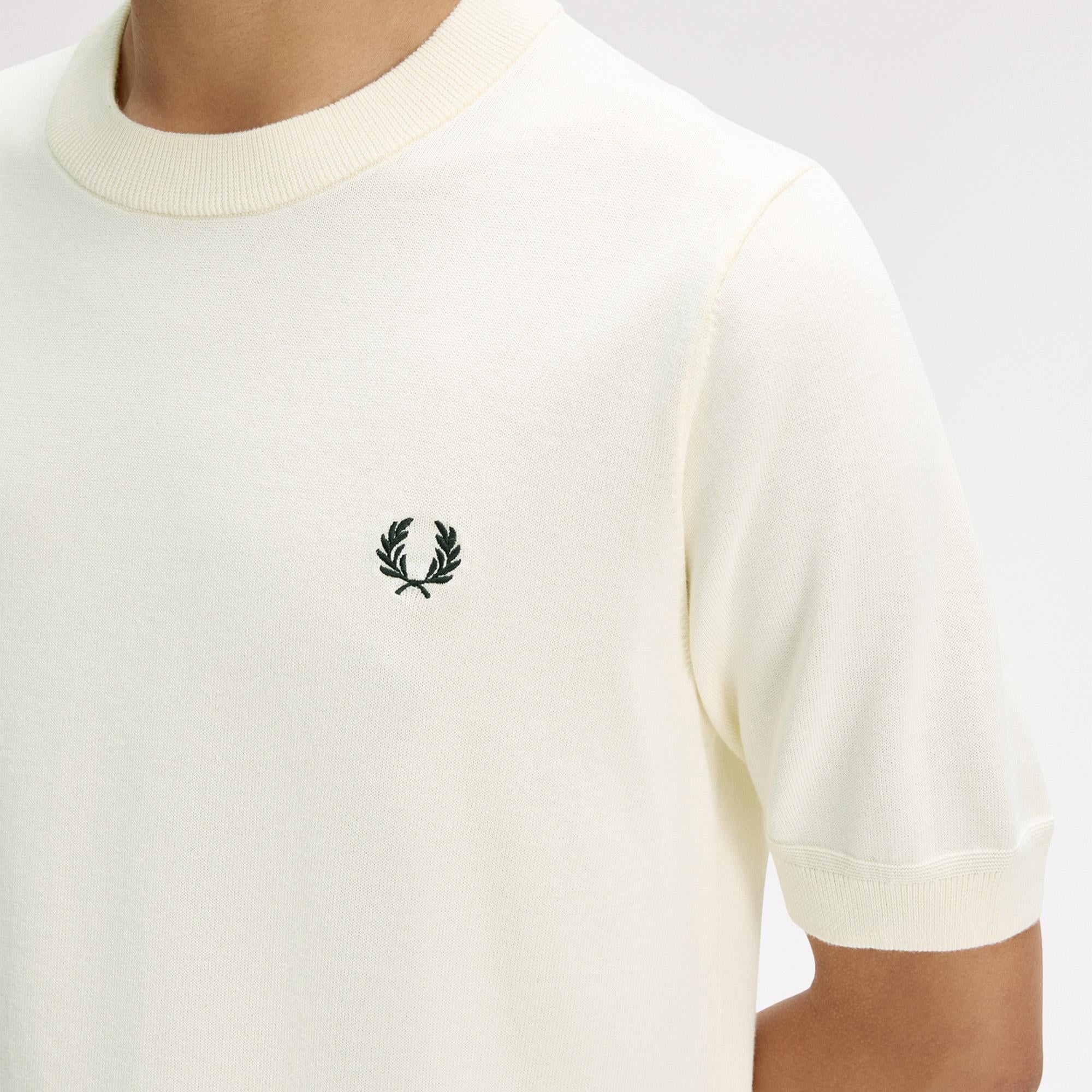 Fred Perry Erkek Krem T-Shirt